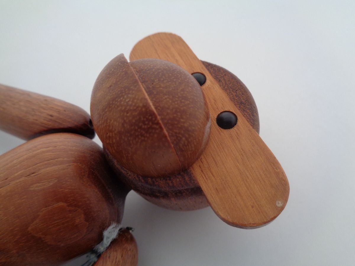 Teak Monkeys By Kay Bojesen, 1950s, Set Of 2 photo vintage