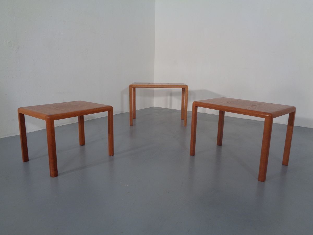 Teak Nesting Tables By Kai Kristiansen For Vildbjerg Møbelfabrik, 1960s, Set Of 3 photo furniture