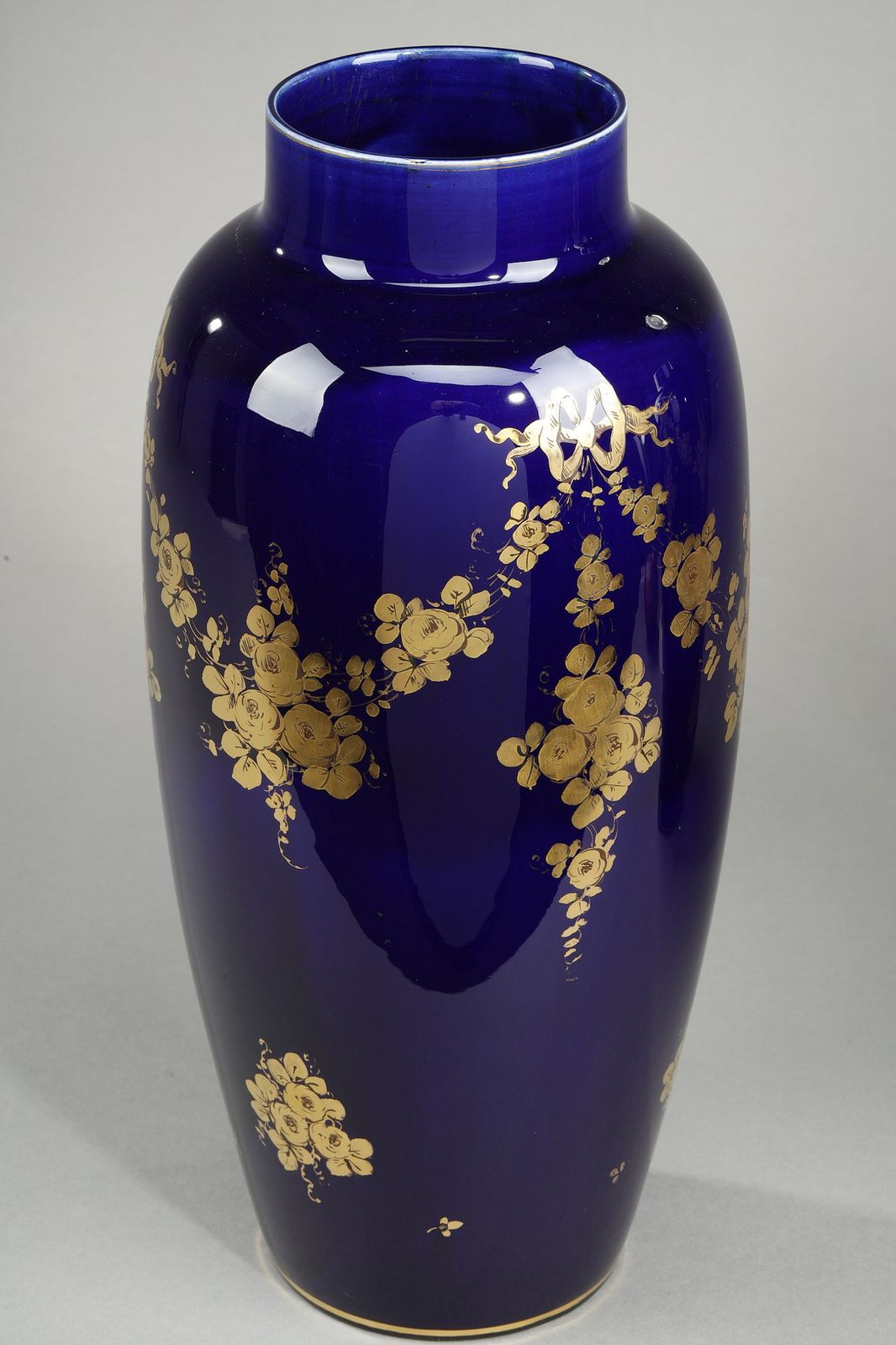 Pair Of 1900's Blue Porcelain Vases From Tours photo 1958.0