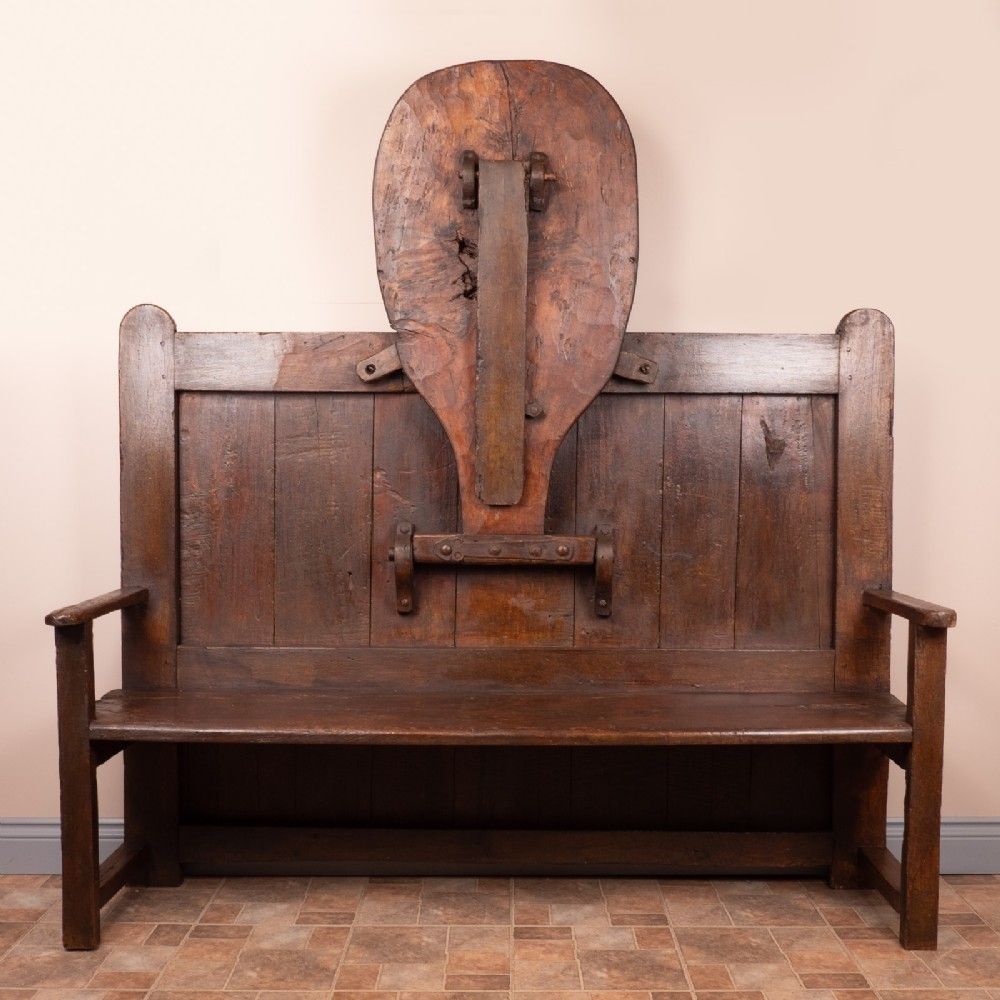 Rustic Catalan Shepherd’s Bench photo for sale