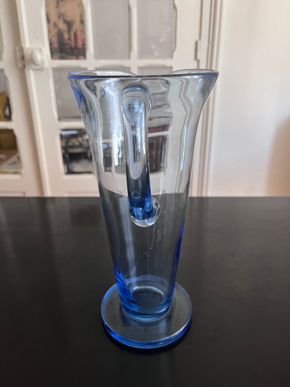 Vintage Glass Pitcher, 1950s photo vinterior