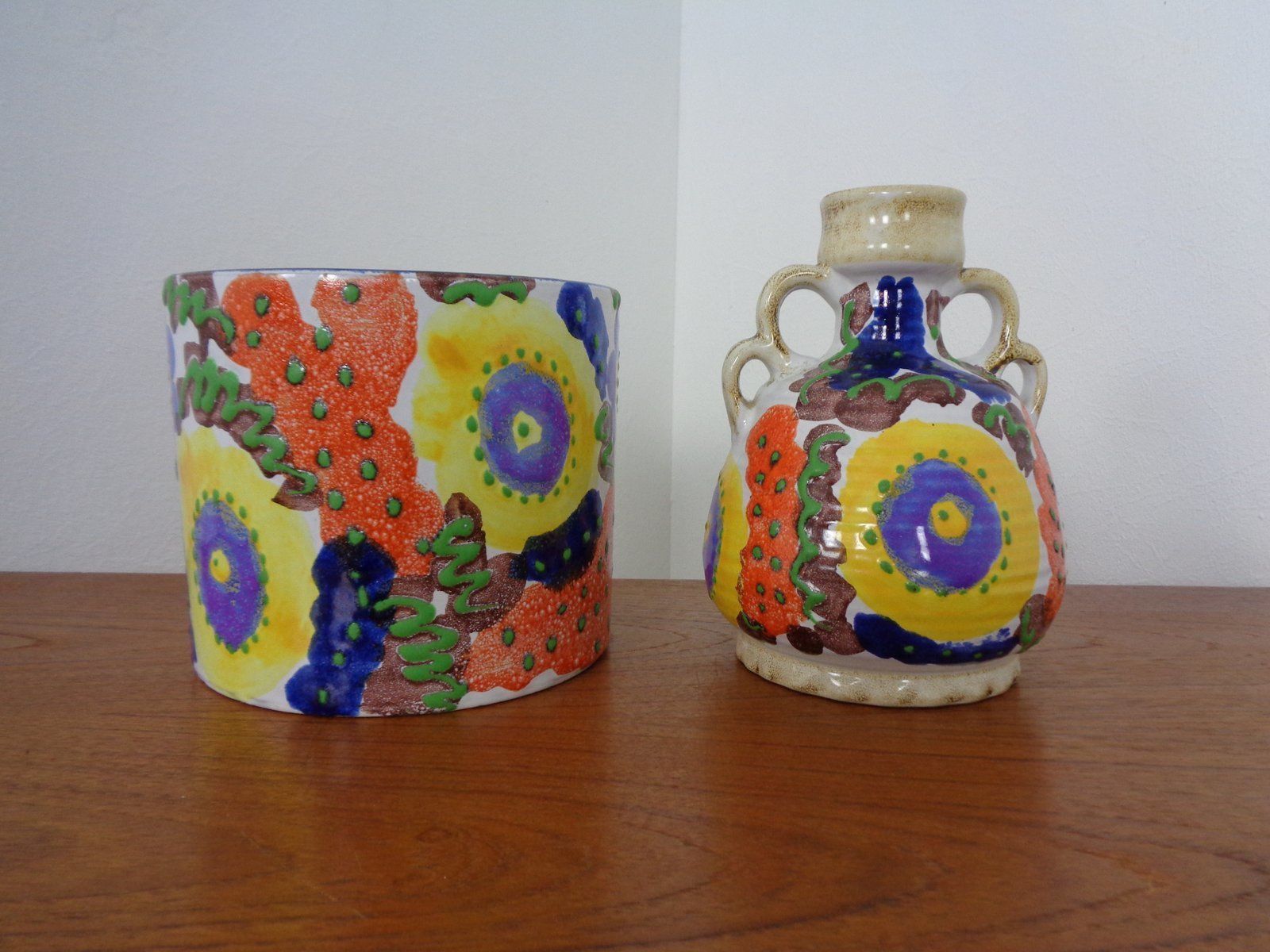 Vase And Planter In Ceramic From Marei, 1970s, Set Of 2 photo Home Decor