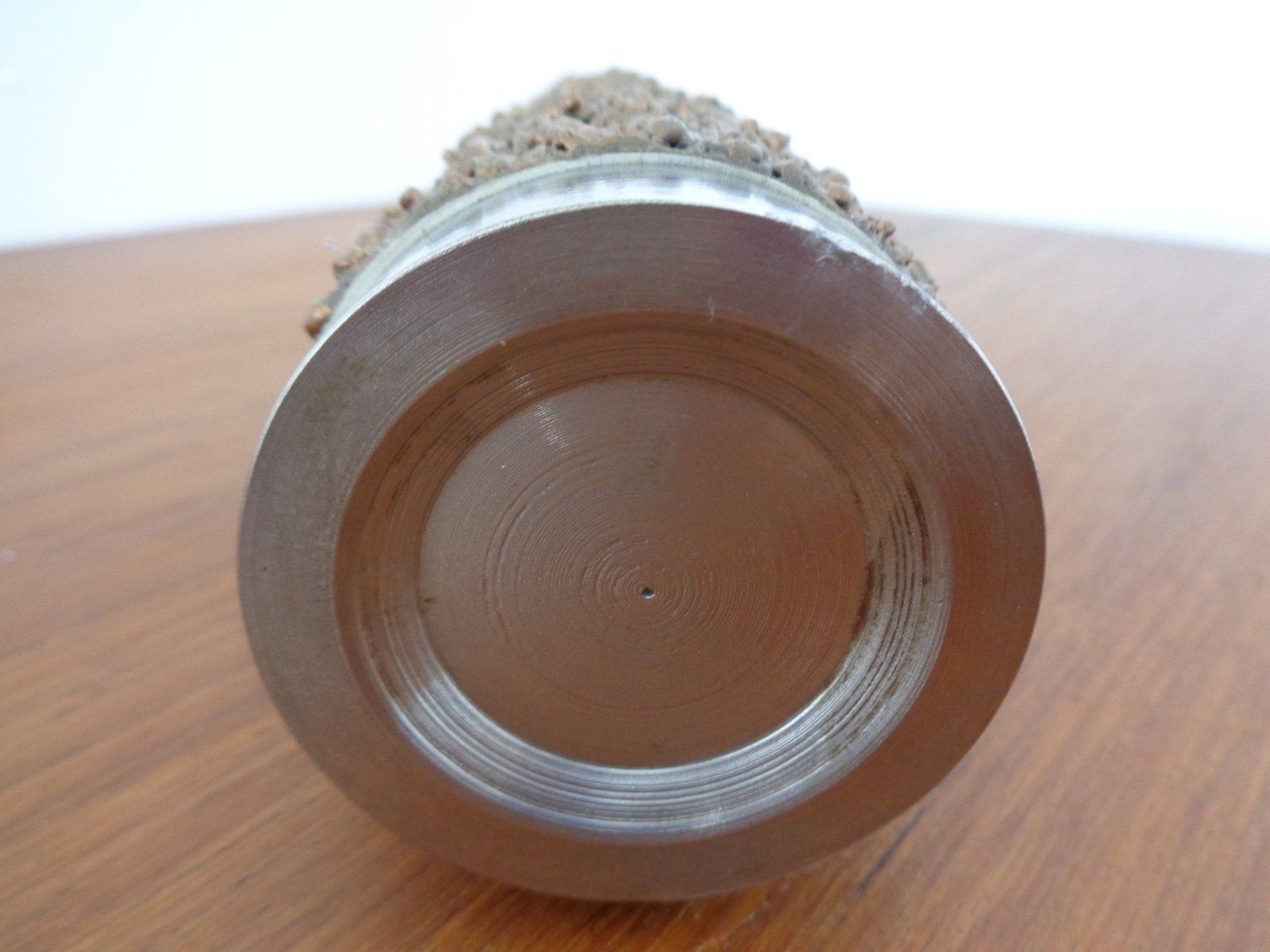 Brutalist German Vase In Copper And Stainless Steel 1960s photo buy