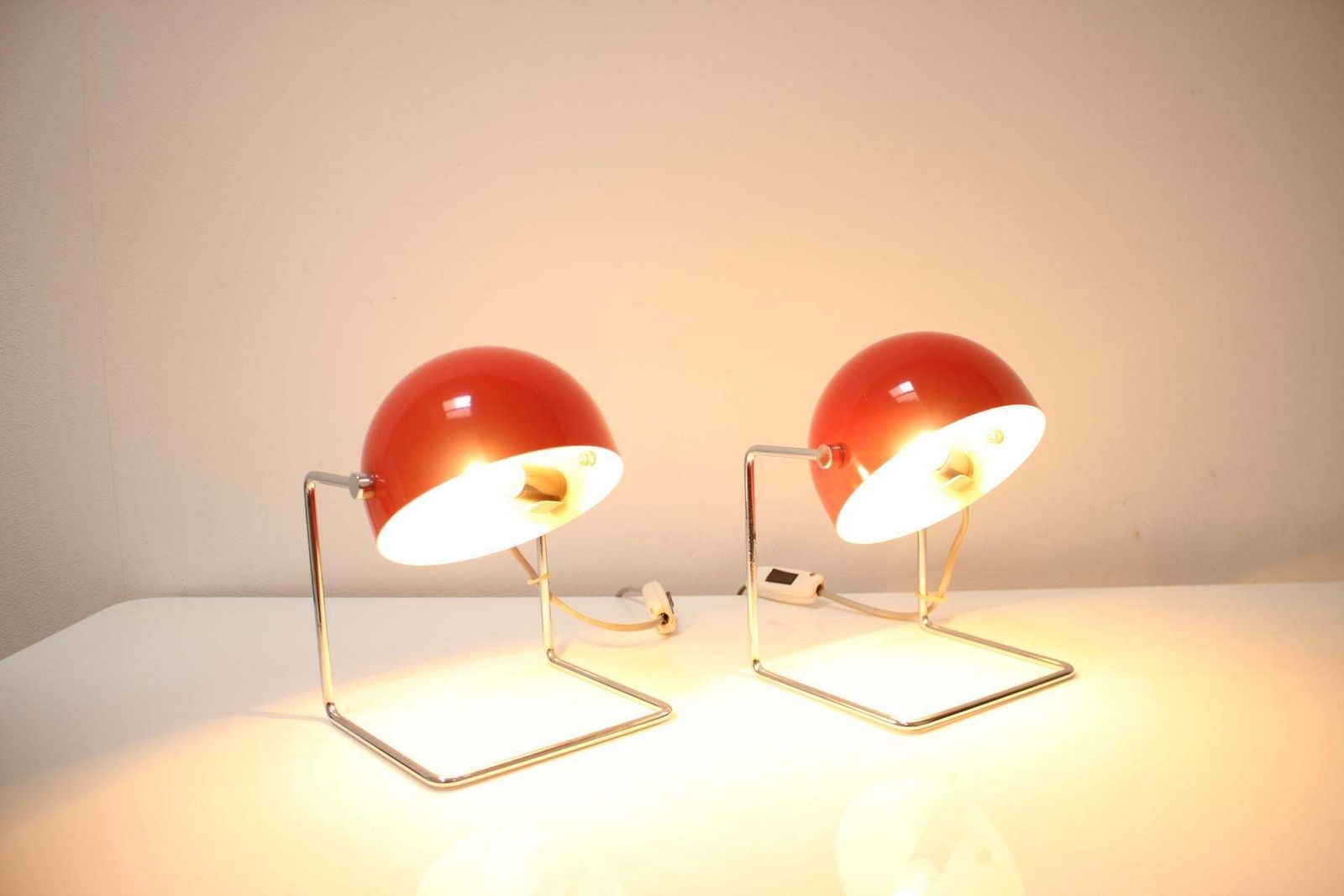 Mid Century Rare Table Lamps Designed By Josef Hurka For Napako, 1960's photo vintage