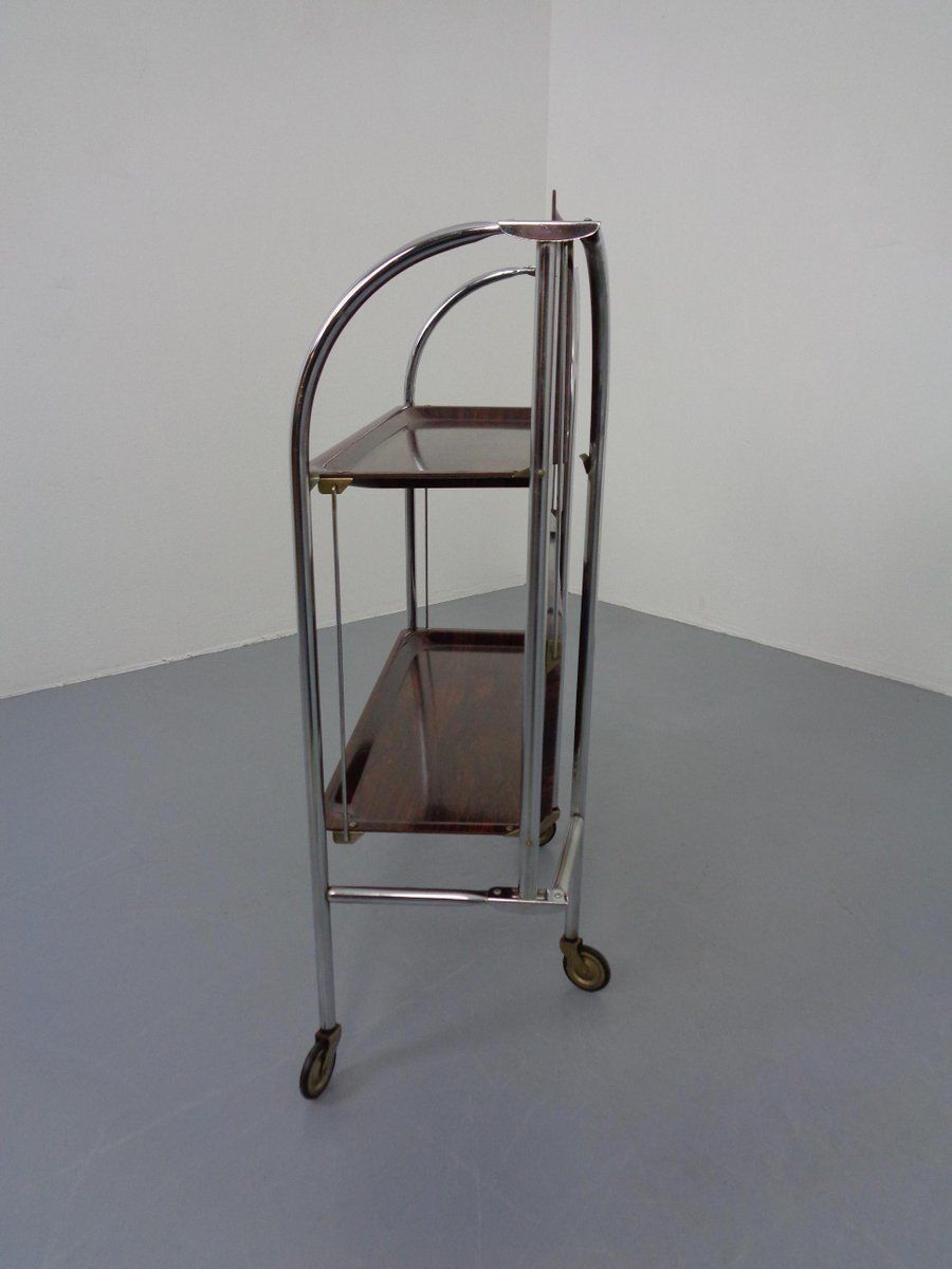 Vintage Optic Rosewood Pressalit Tea Cart 1970s photo vinterior