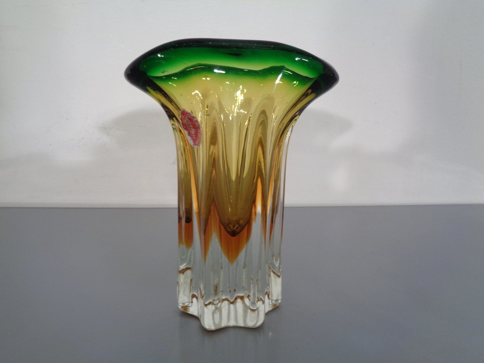 Vintage Italian Murano Glass Vase, 1960s