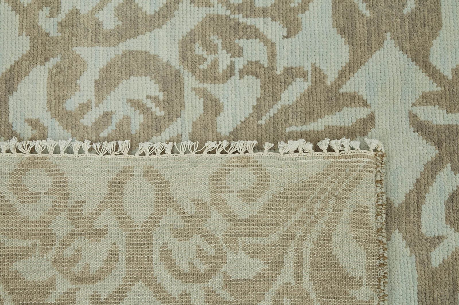 Handmade Blue Oushak Vintage Rug 310 Cm X 244 Cm photo buy