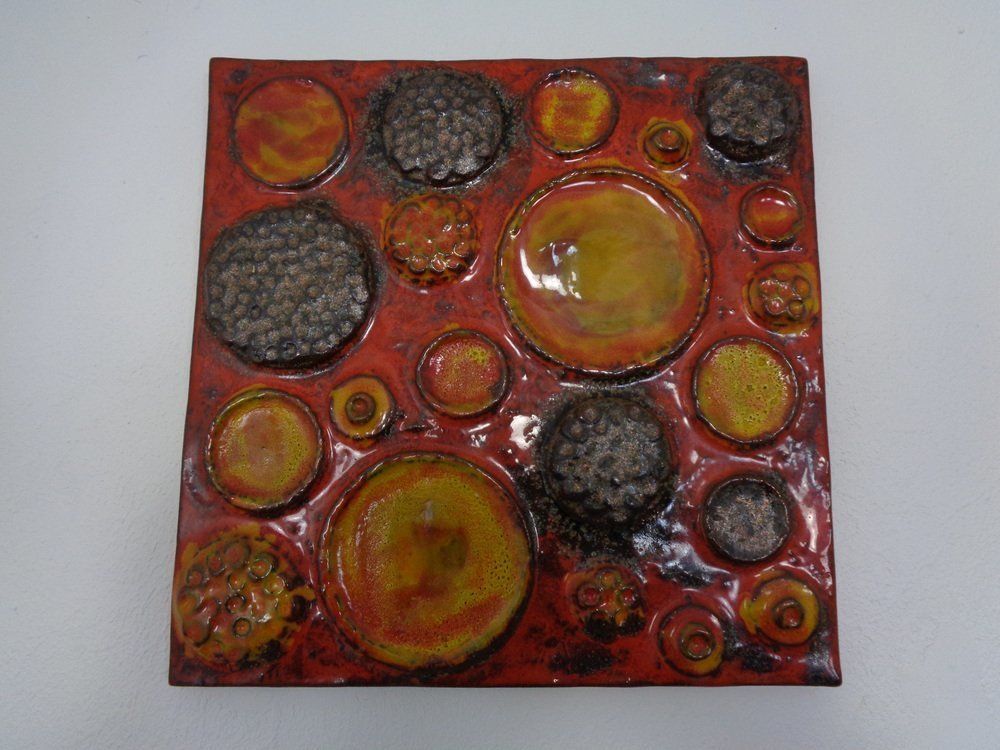 Large Urania Ceramic Wall Plaque By Gerda Heuckeroth For Ceramano, 1960s photo vinterior