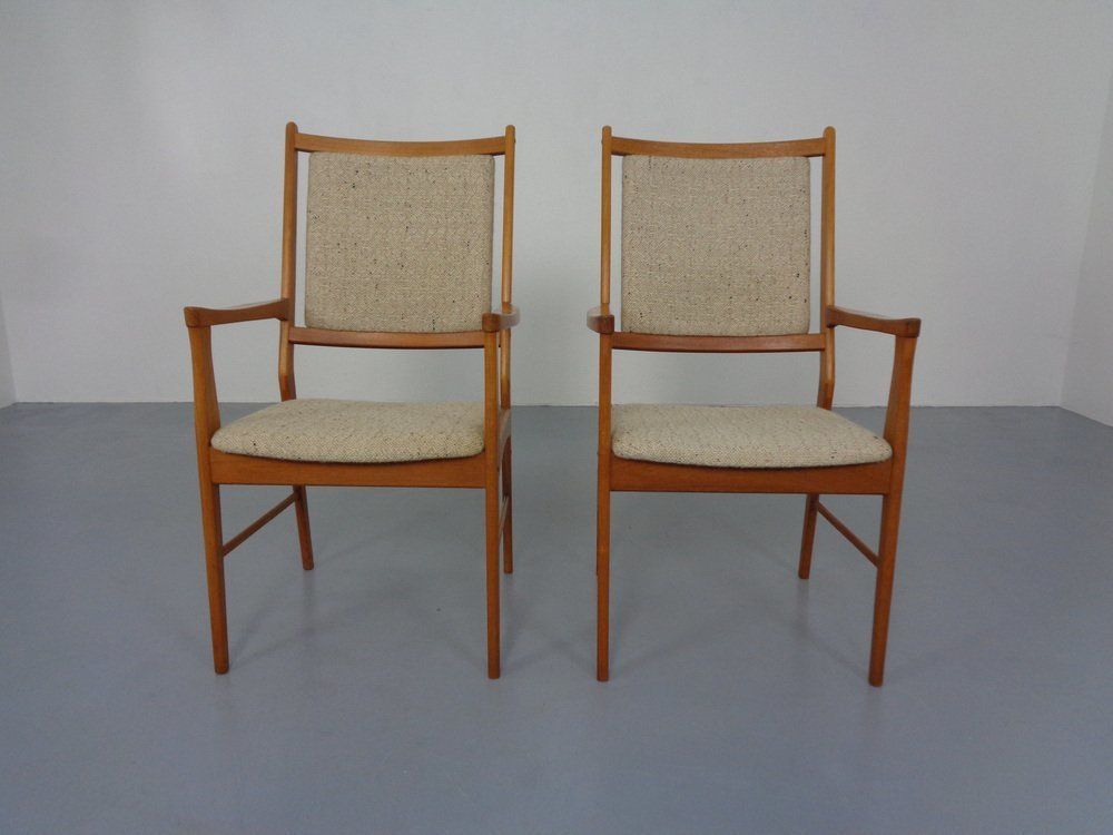 Vintage Danish Teak Dining Armchairs, 1960s, Set Of 2