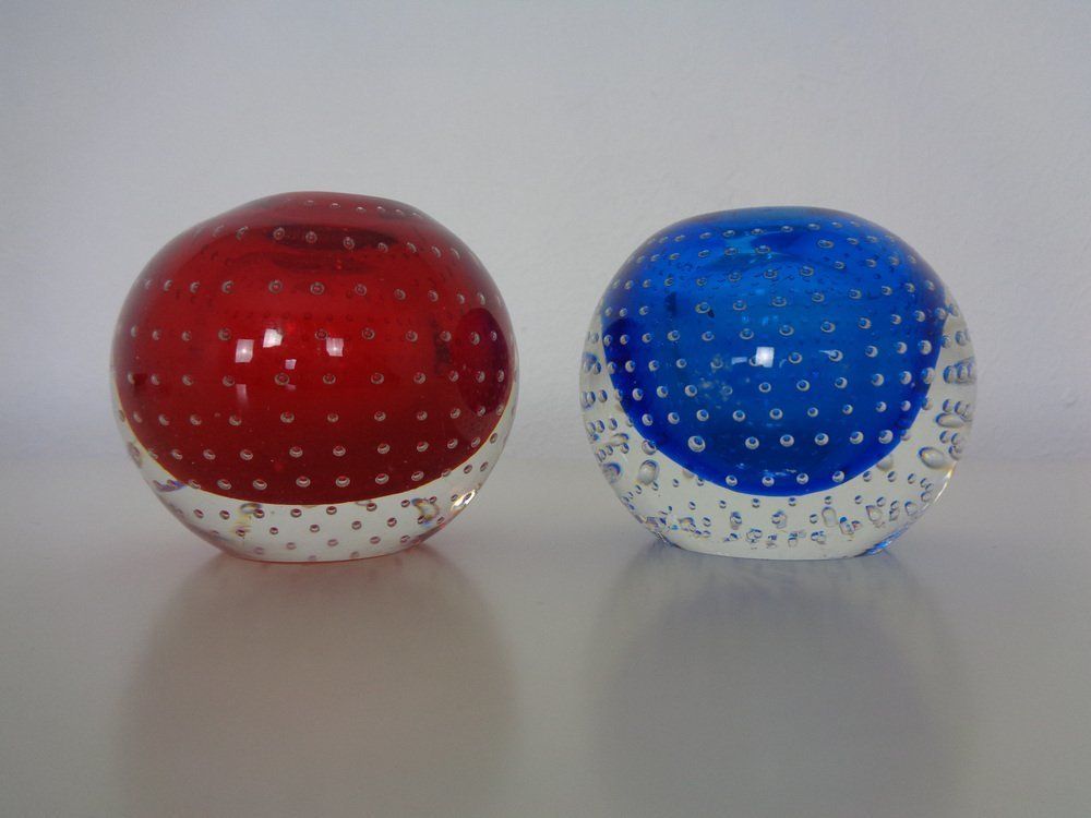 Italian Candleholders In Murano Glass, 1950s, Set Of 3 photo vintage
