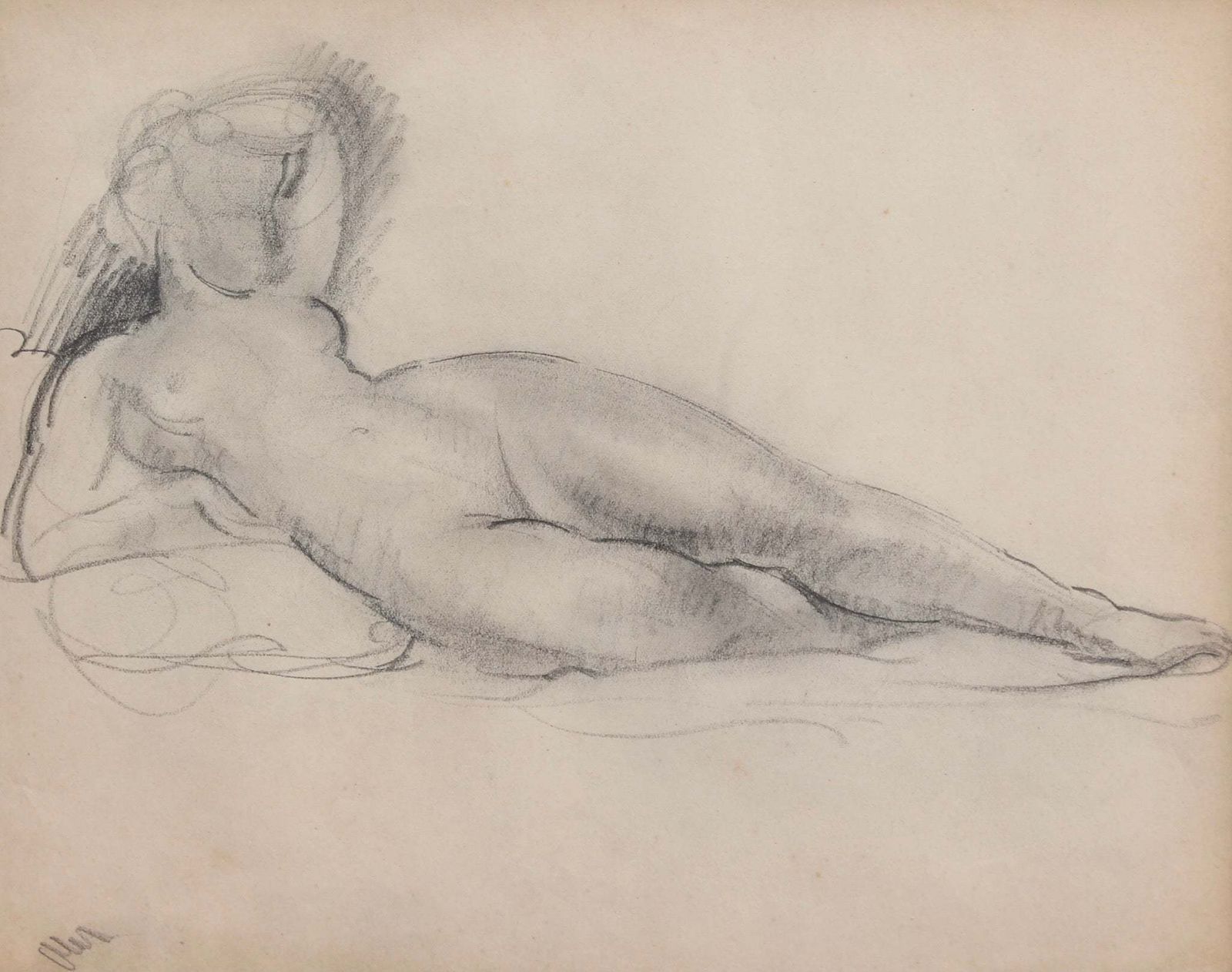 Portrait Of Reclining Nude' By Guillaume Dulac (Circa 1920s) photo furniture