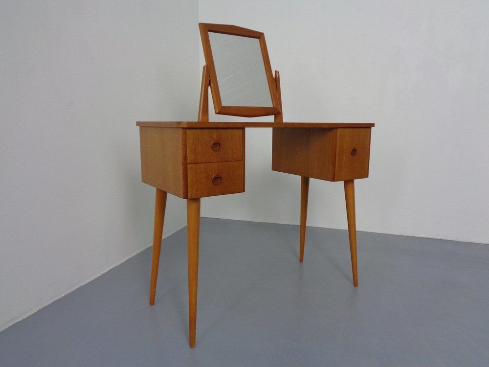 Danish Teak Dressing Table With Mirror, 1960s photo furniture