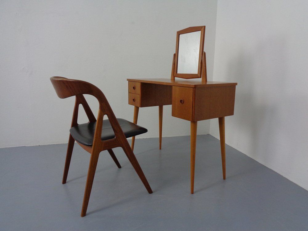Danish Teak Dressing Table With Mirror, 1960s photo 1182.0