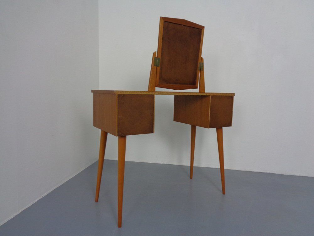 photo for sale Danish Teak Dressing Table With Mirror, 1960s
