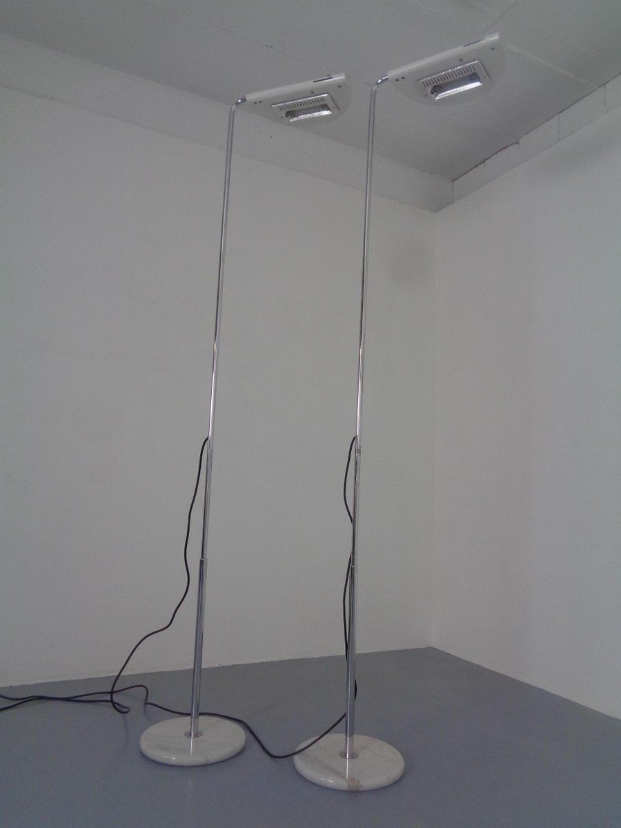 1270.0 Mezzaluna Floor Lamps By Bruno Gecchelin For Skipper Pollux, 1970s, Set Of 2 photo