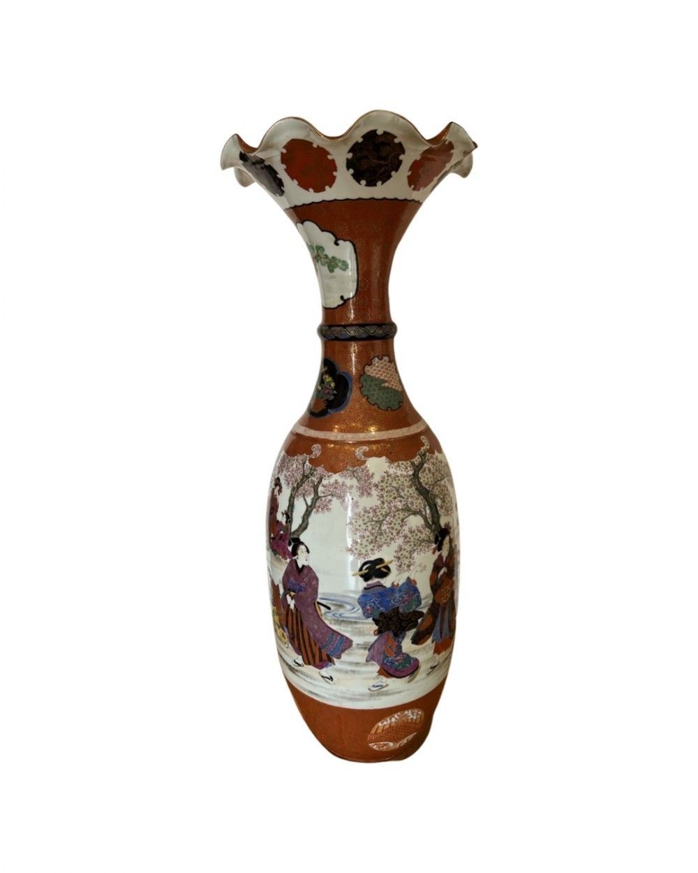 Very Large Pair (38 Inch) Japanese Floor Vases photo furniture