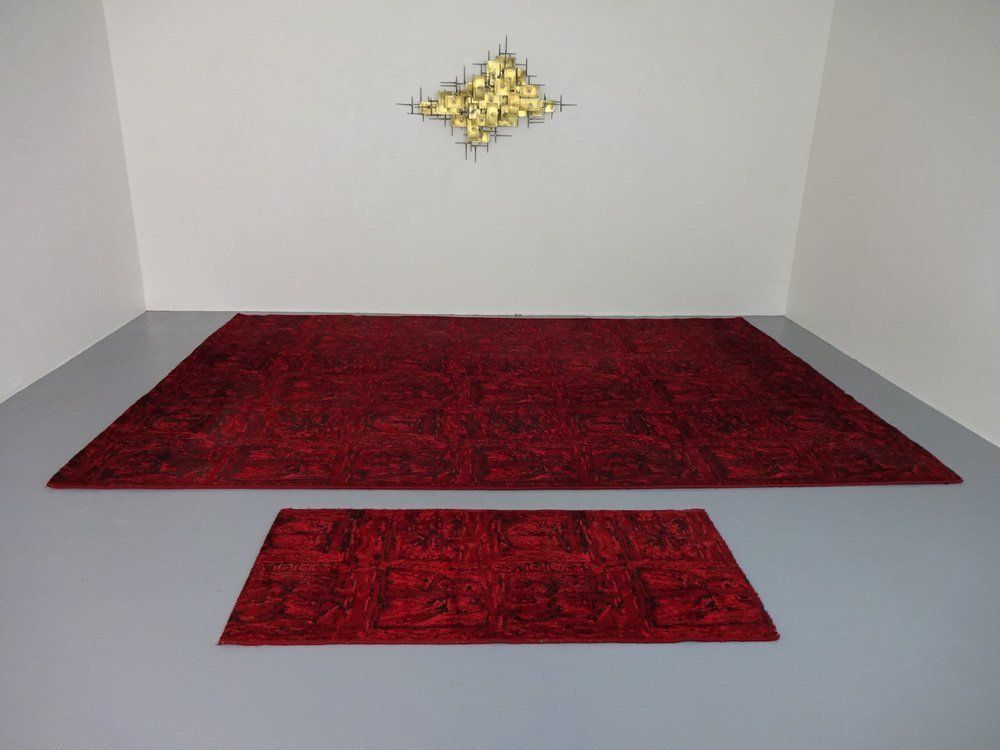 Large & Small Wool Rug From Bayer Leverkusen M&D, 1970s, Set Of 2 photo furniture