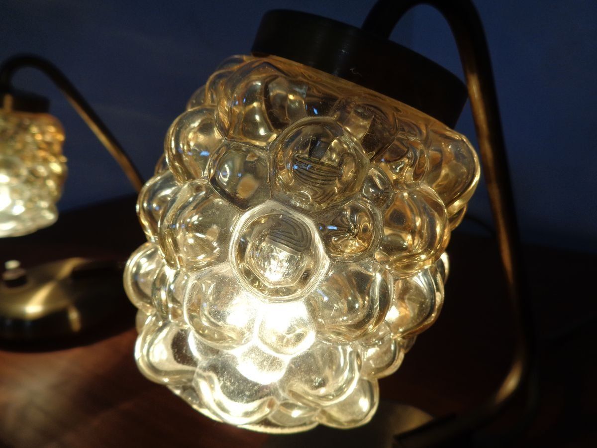 photo vintage Amber Bubble Table Lamps By Richard Essig For Saku Leuchten, 1960s, Set Of 2