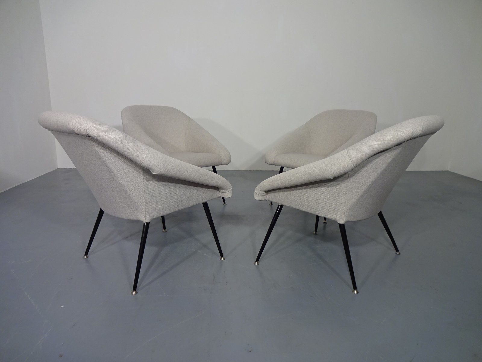 Mid Century Lounge Chairs, Set Of 4 photo for sale