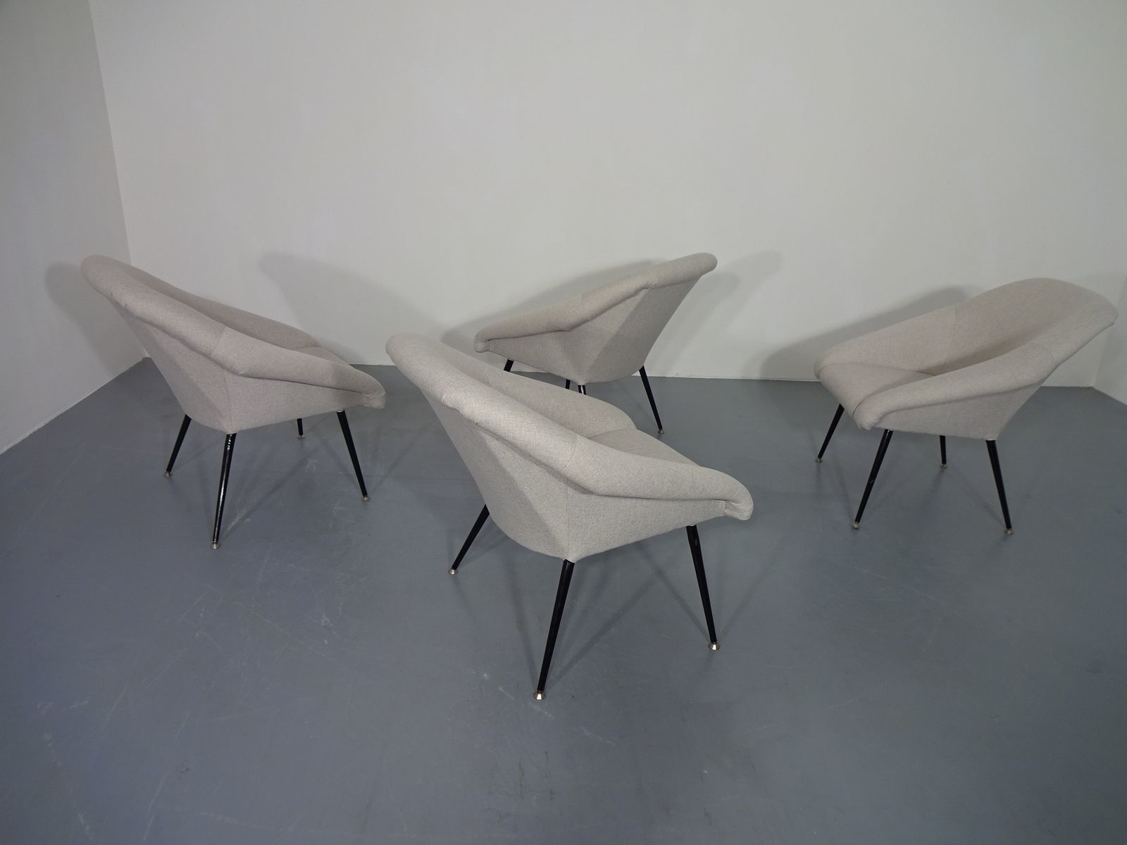 Mid Century Lounge Chairs, Set Of 4 photo vintage