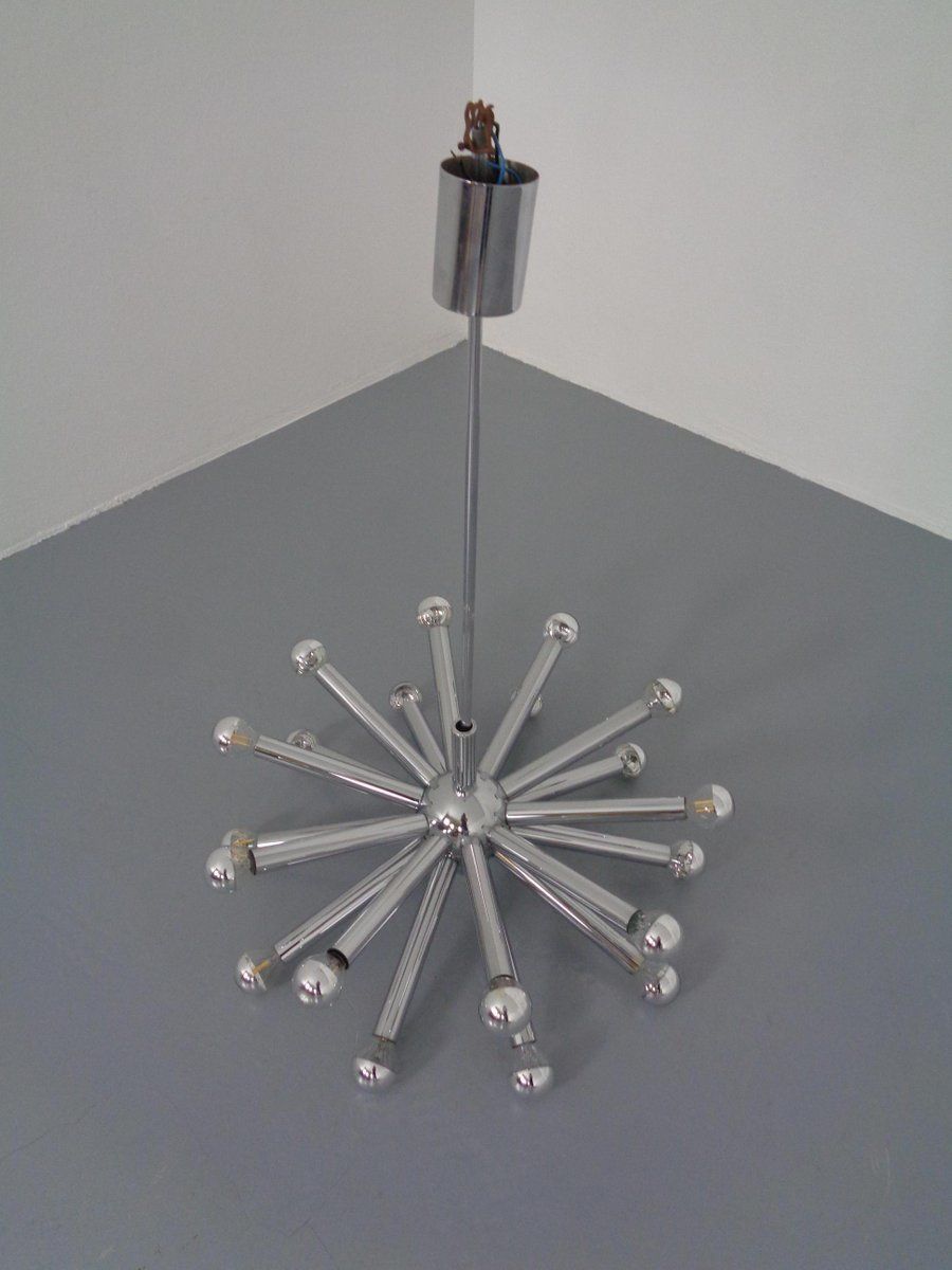 Large Italian Sputnik Chandelier By Gaetano Sciolari For Sciolari, 1960s photo vinterior