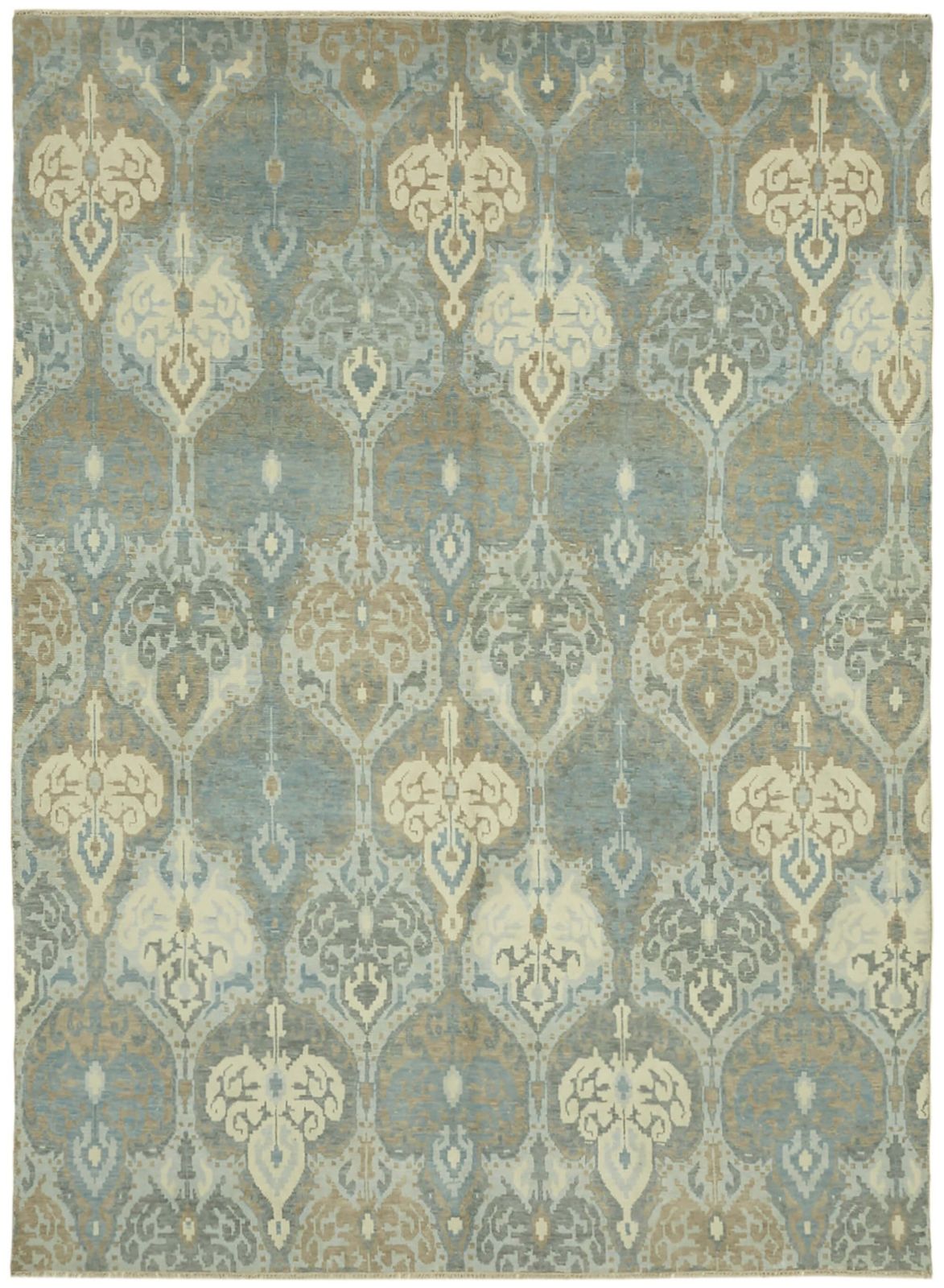Handmade Blue Vintage Oushak Rug 327 Cm X 245 Cm