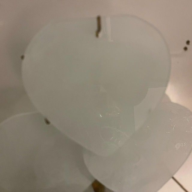 Heart Shaped Glass Sconces Set Of 2 1980’s photo Lighting