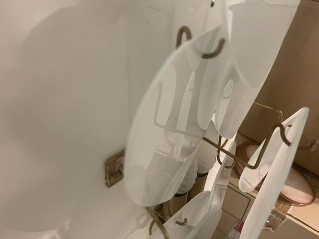 Heart Shaped Glass Sconces Set Of 2 1980’s photo 850.0
