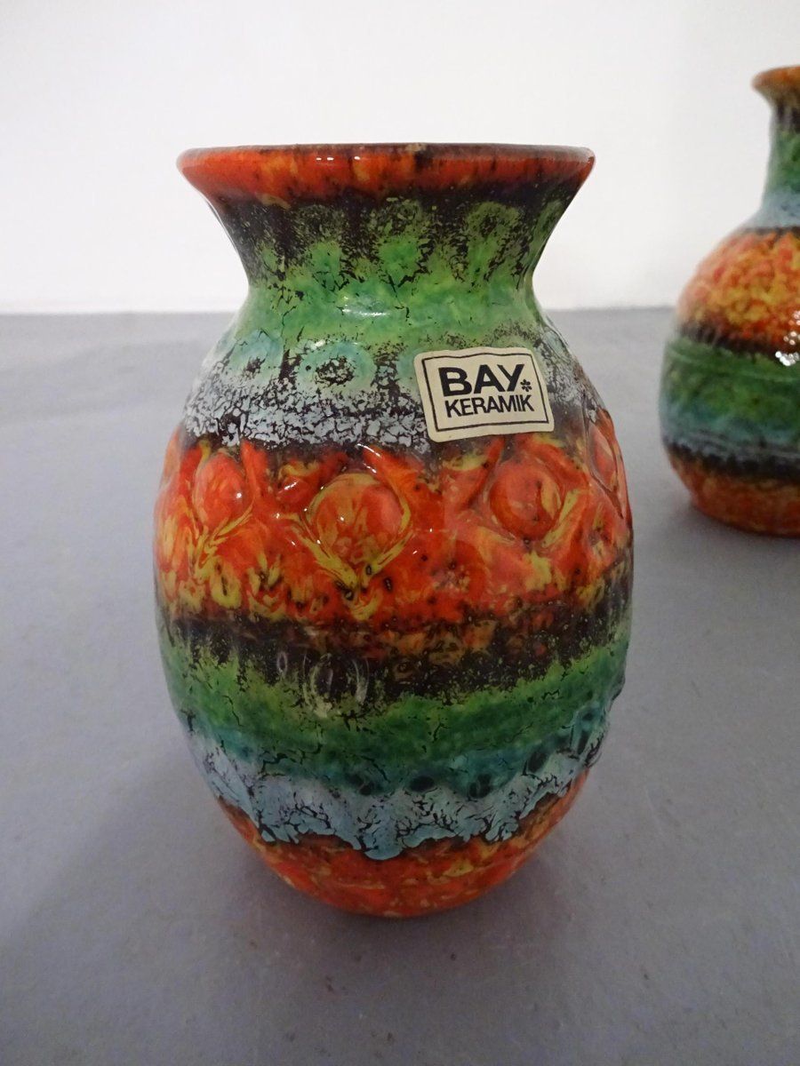 photo furniture Ceramic Vases By Bodo Mans For Bay Keramik, 1960s, Set Of 3