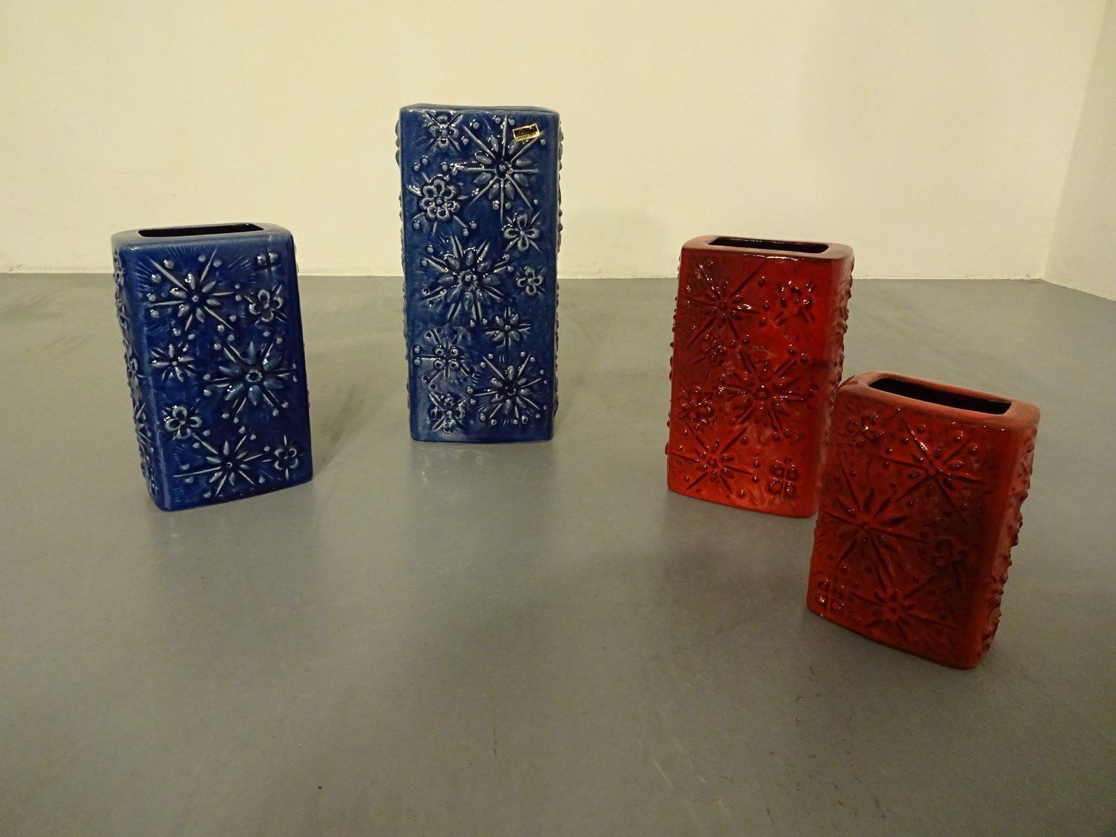 Kosmos Ceramic Vases From Scheurich, 1960s, Set Of 4 photo for sale