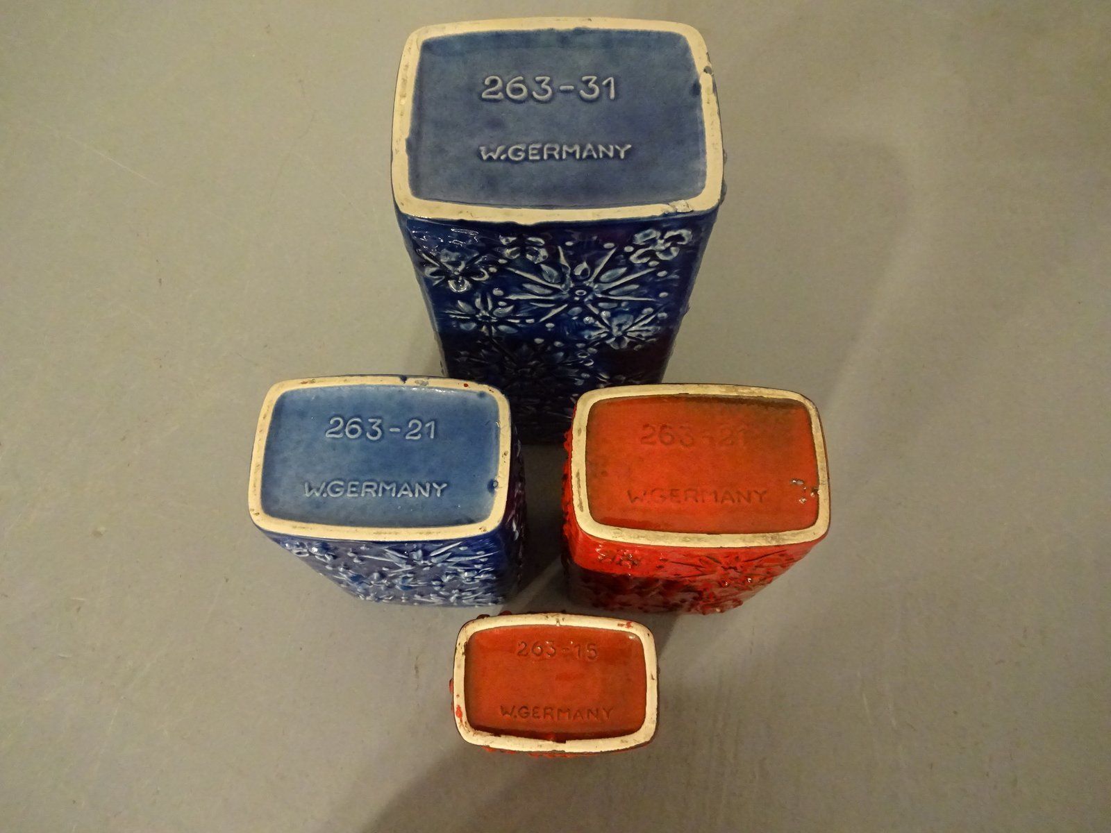 Kosmos Ceramic Vases From Scheurich, 1960s, Set Of 4 photo buy