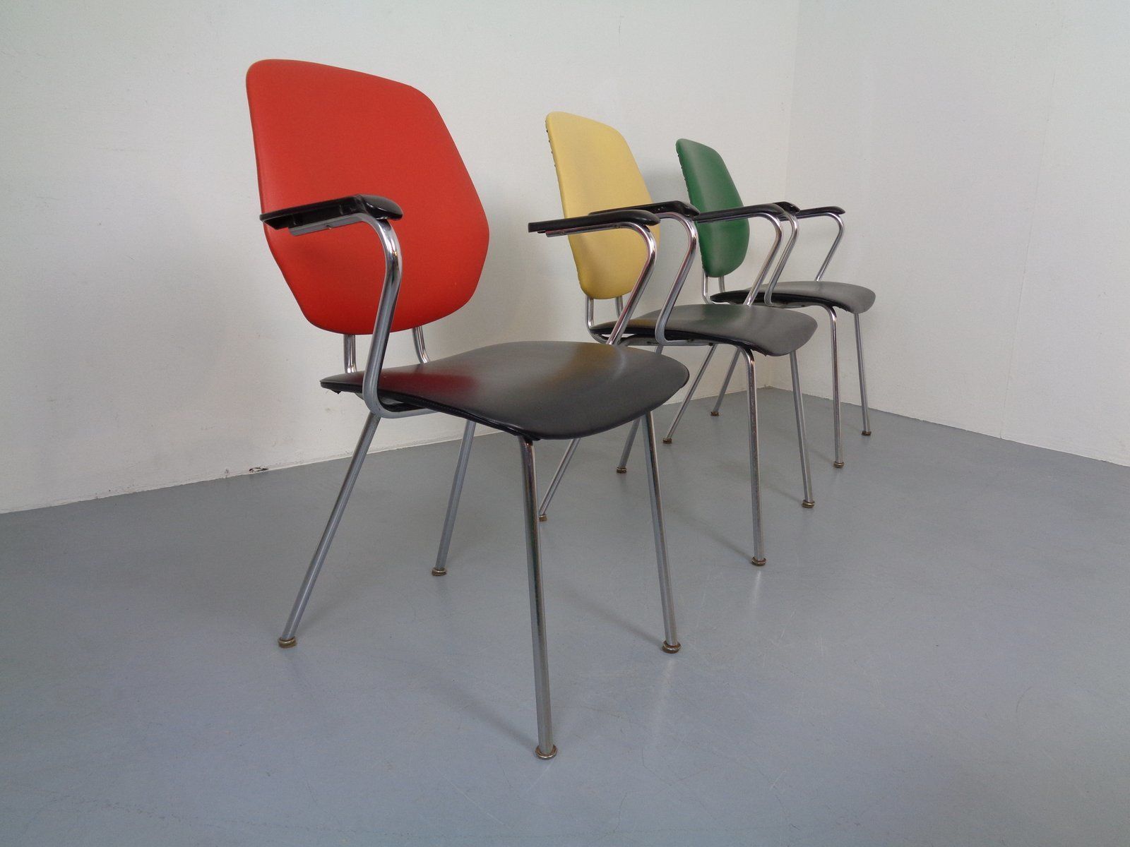 Mid Century Armchairs From Drabert, 1960s, Set Of 3 photo Furniture