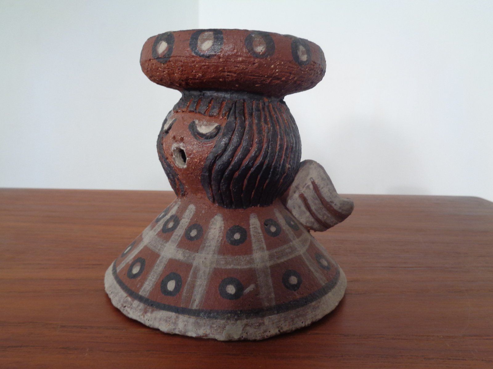photo for sale Mid Century Ceramic Angel Candleholder By Gerhard Liebenthron 1970s