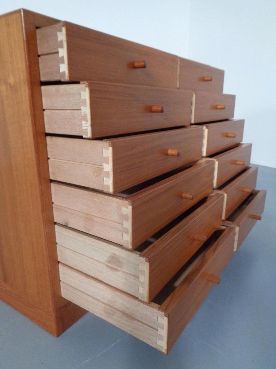 1006.0 Danish Teak Chest Of Drawers 1960s photo