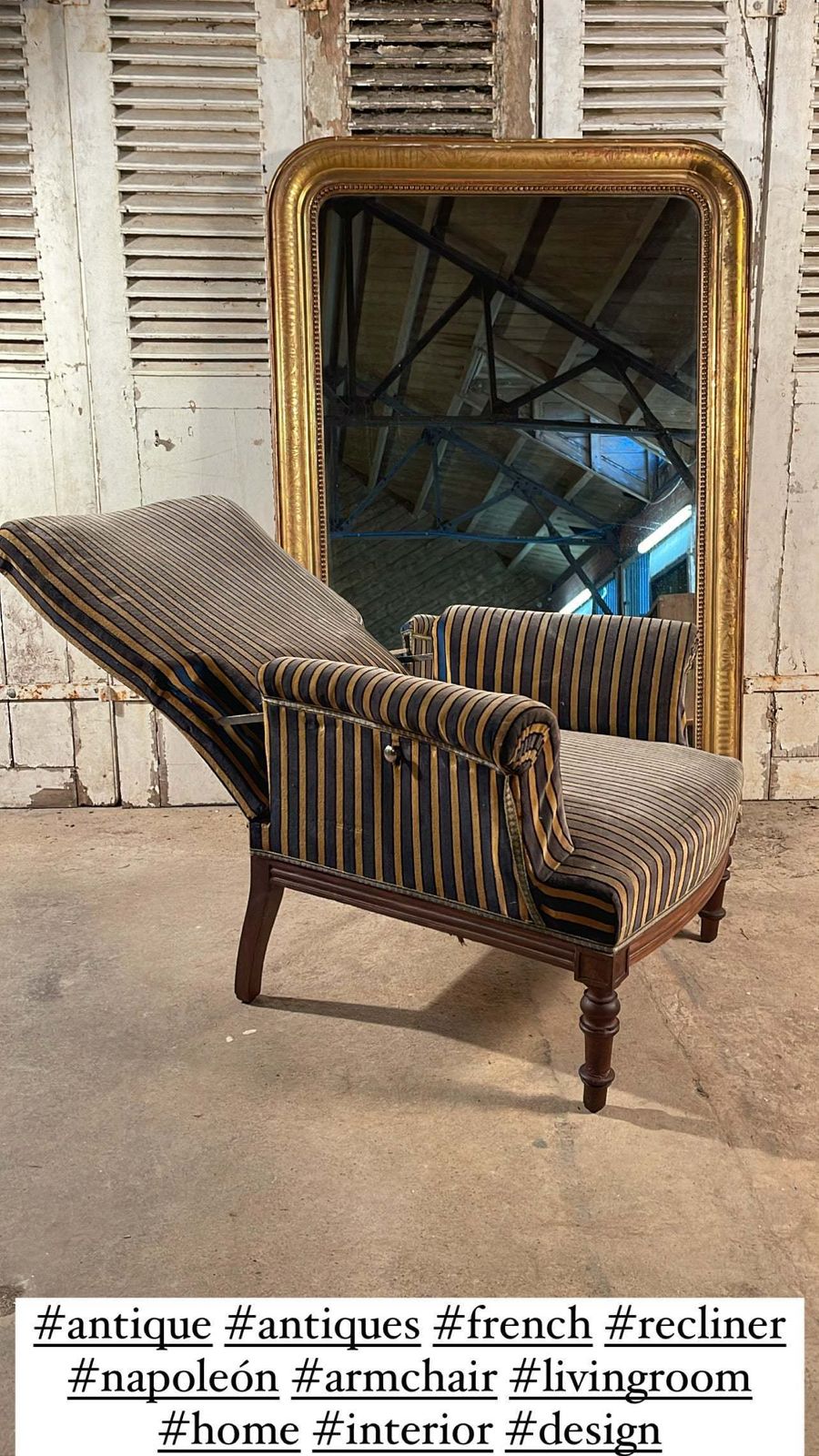 Rare Antique French Napoleon III Recliner Armchair photo furniture