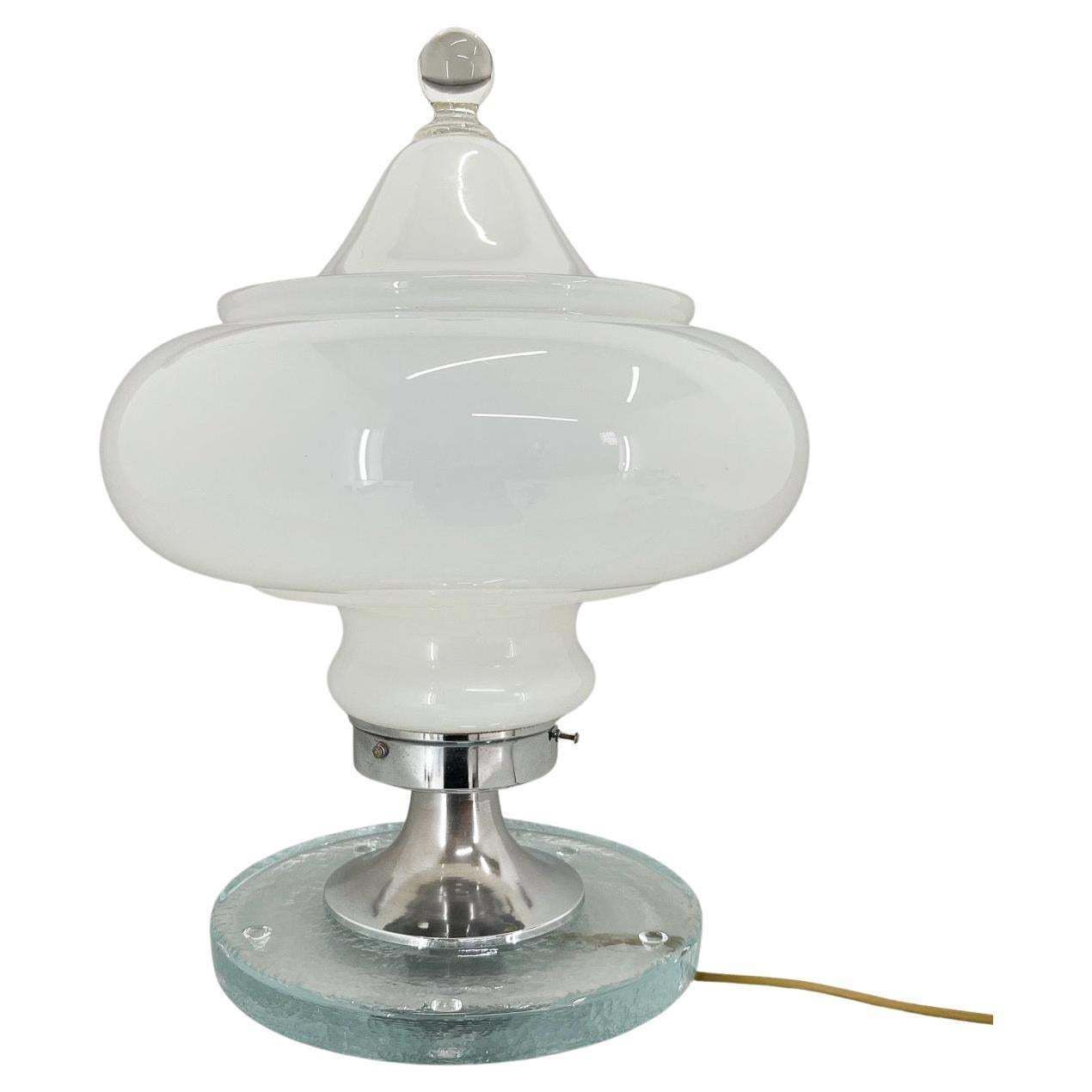 Rare Italian Murano Glass Table Lamp By Carlo Nason For Mazzega 1970's