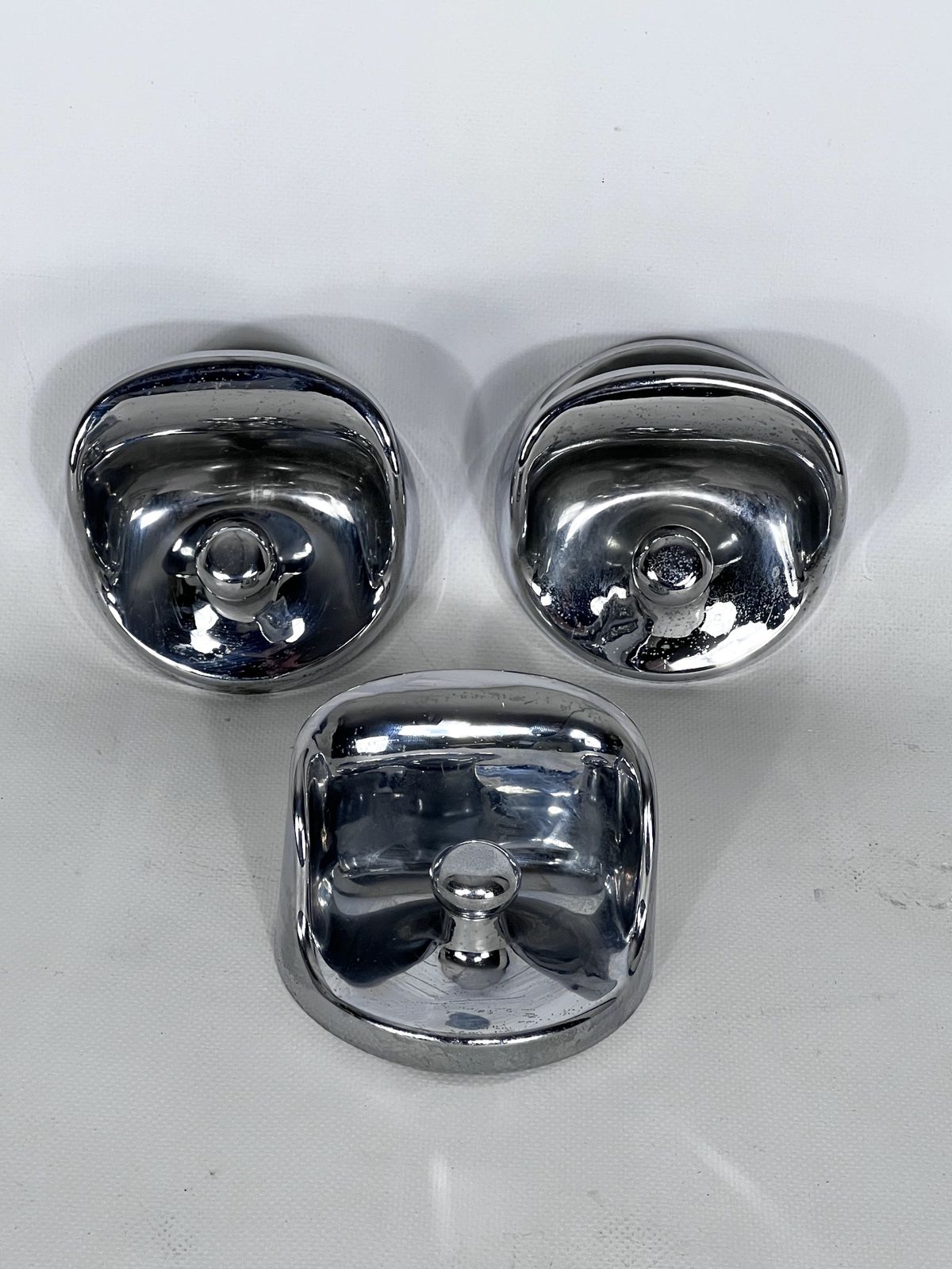 Mid Century Modern Set Of Three Chrome Plastic Coat Hangers Olaf Bohr 1960s photo Furniture