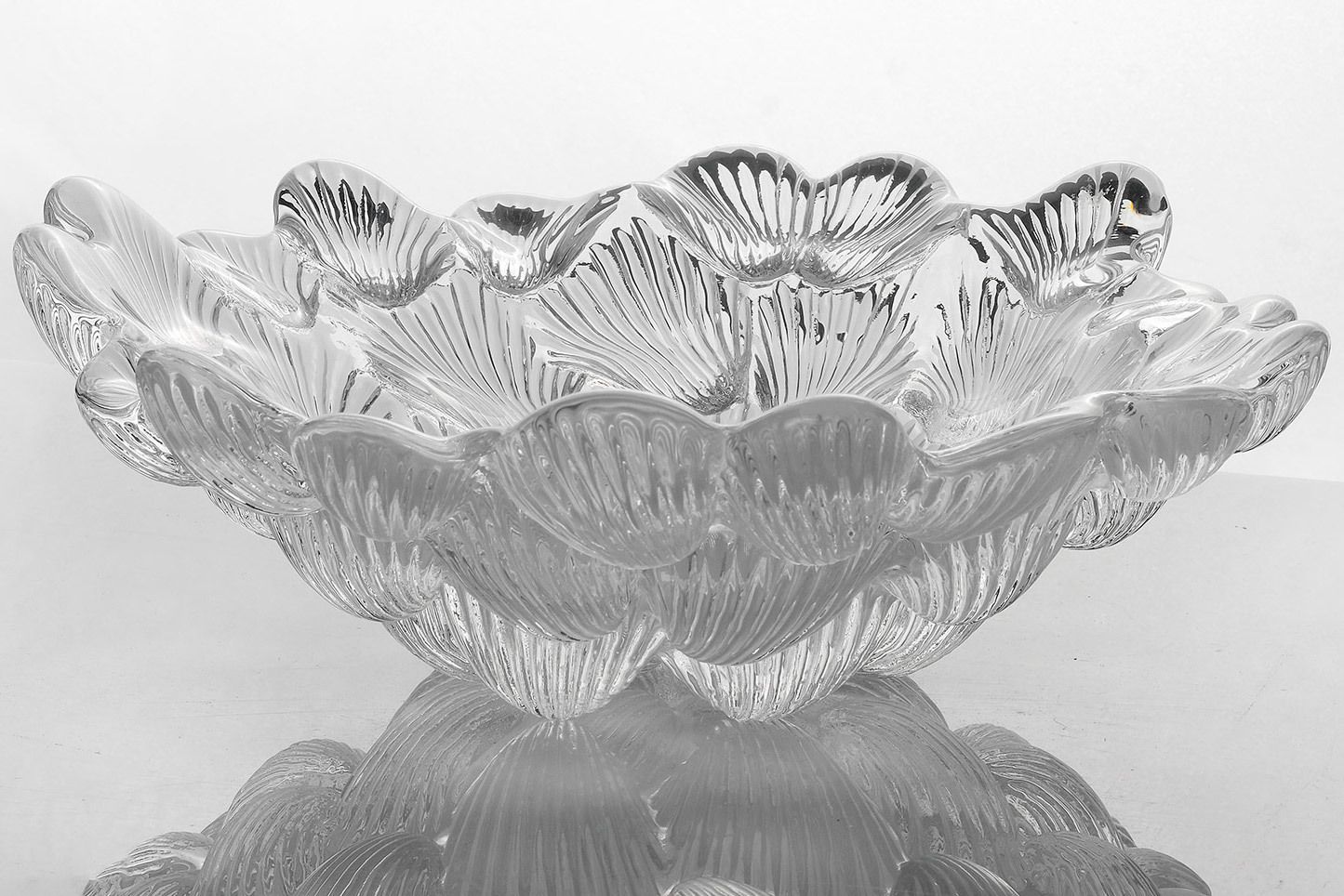 Vintage Crystal Shell Bowl By Per Lutken For Royal Copenhagen, Denmark
