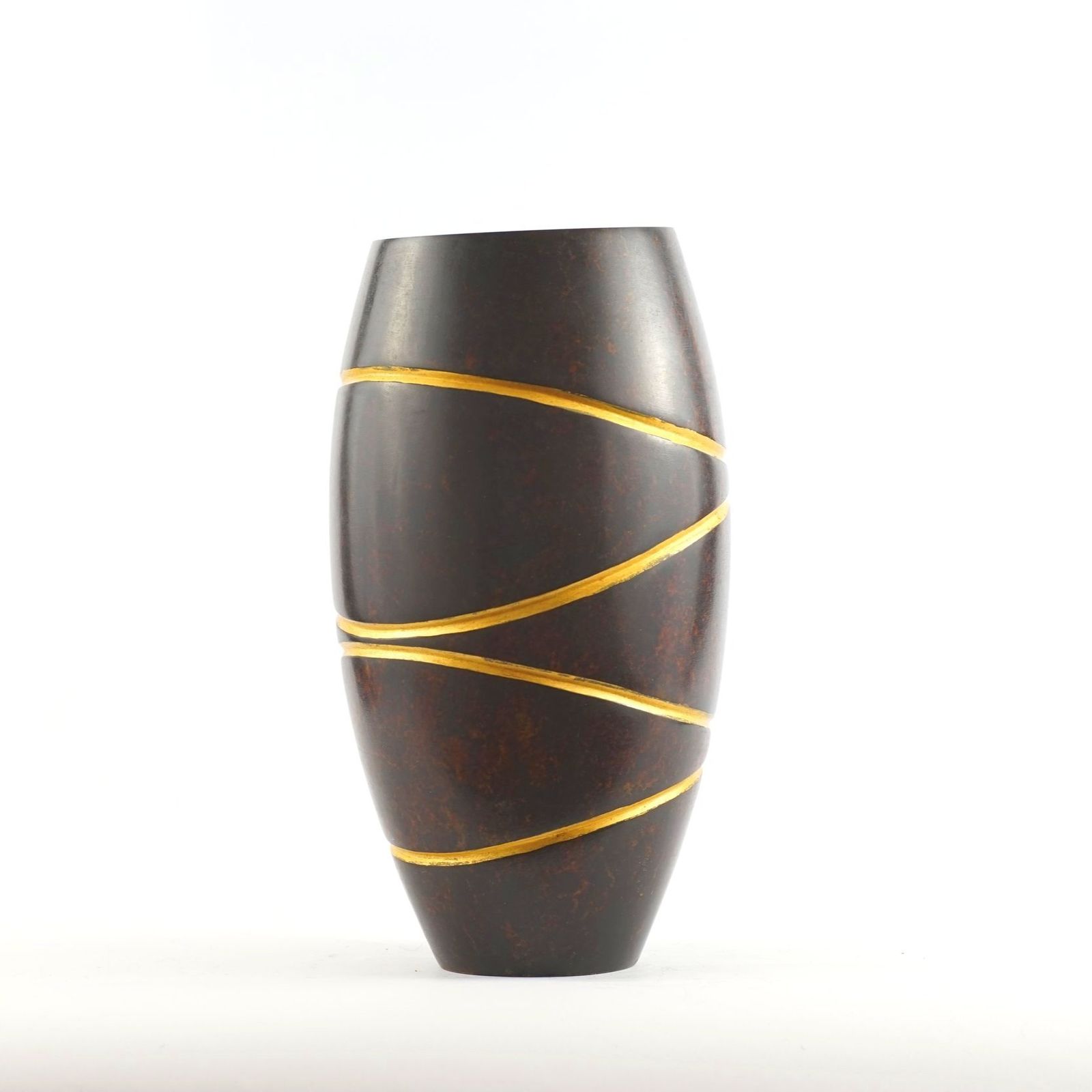 Bronze Vase With Gilt Detail, Circa 1960 photo for sale