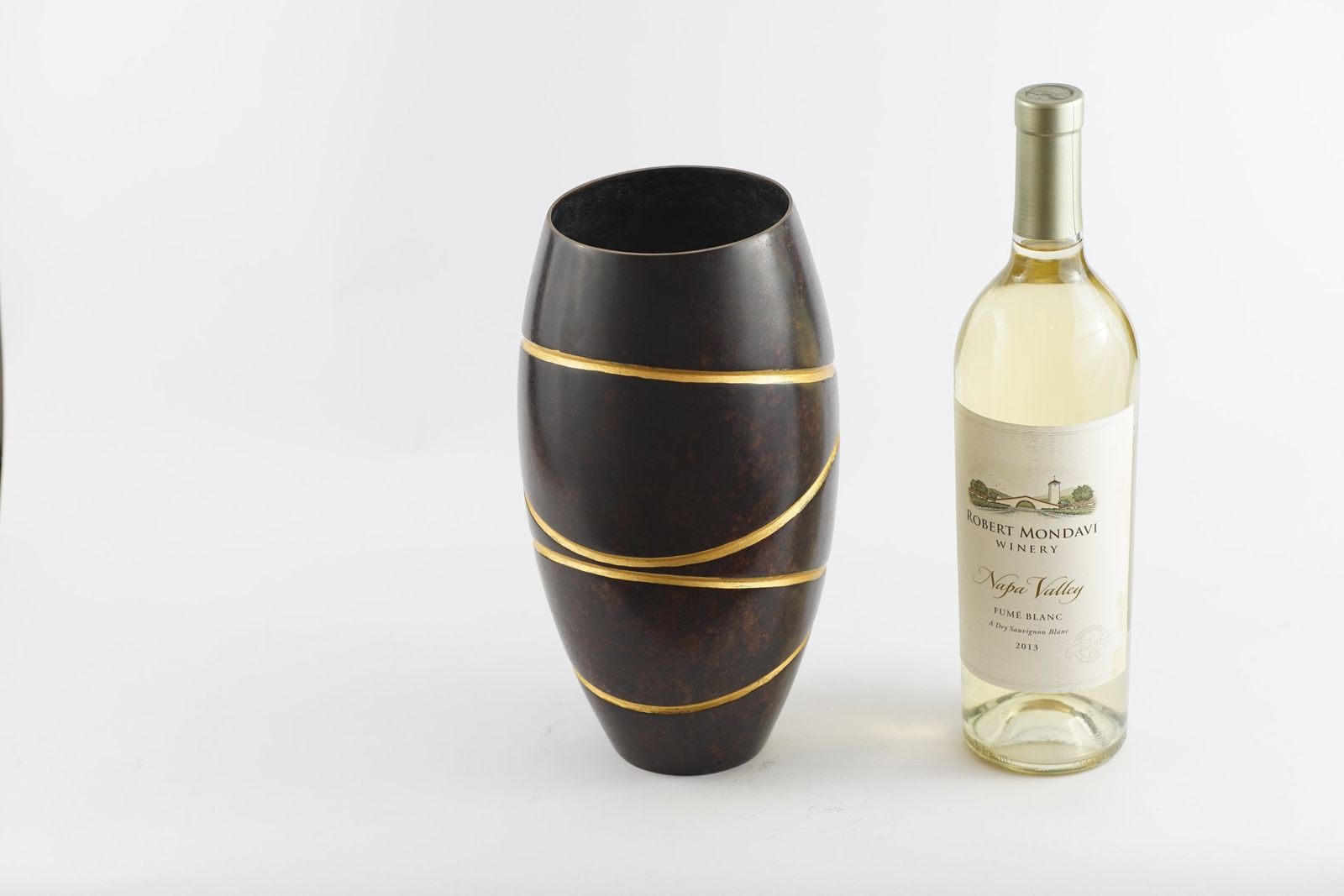 Bronze Vase With Gilt Detail, Circa 1960 photo 1000.0