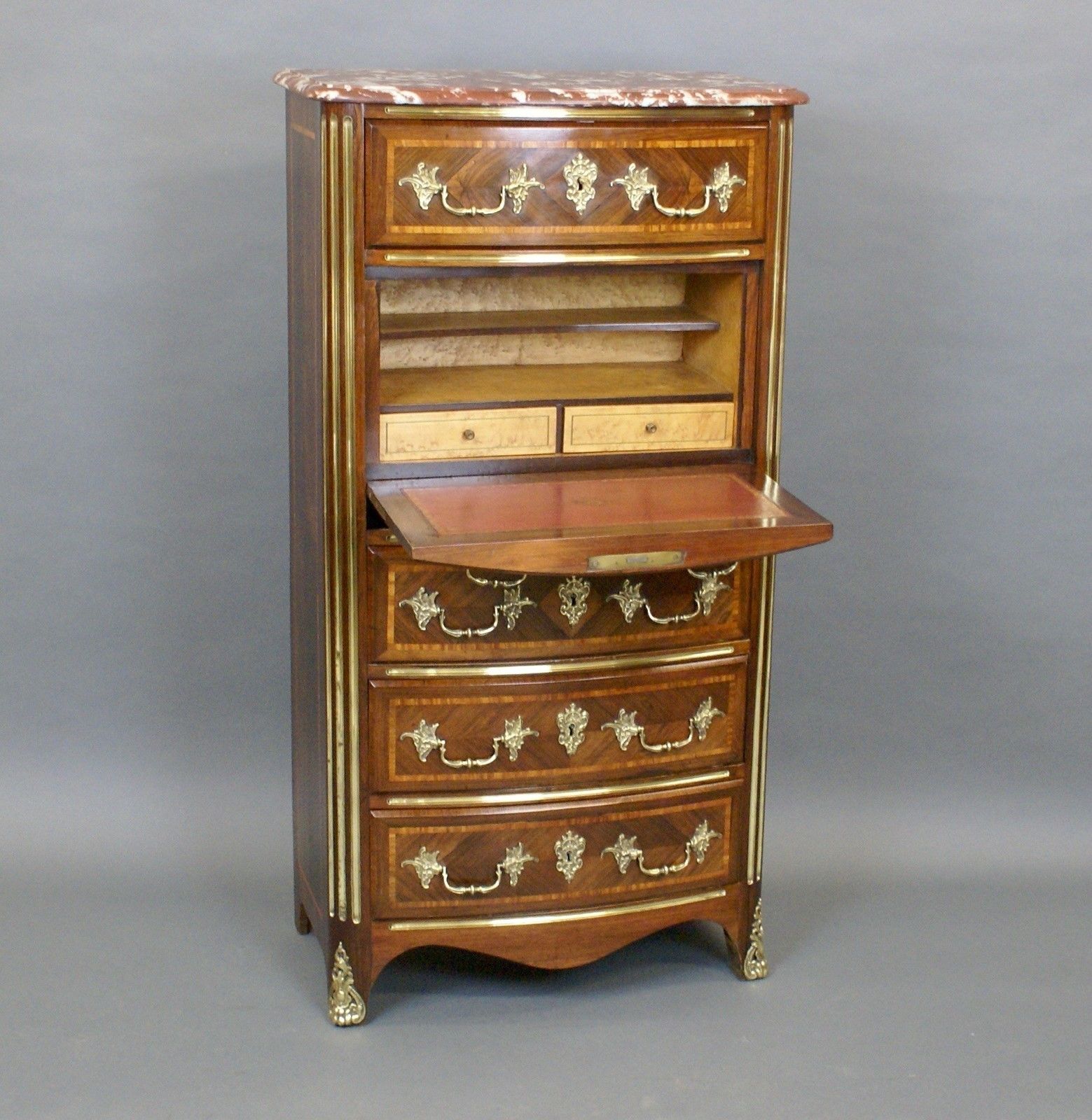 An Attractive French Rosewood Secretaire Chest photo furniture