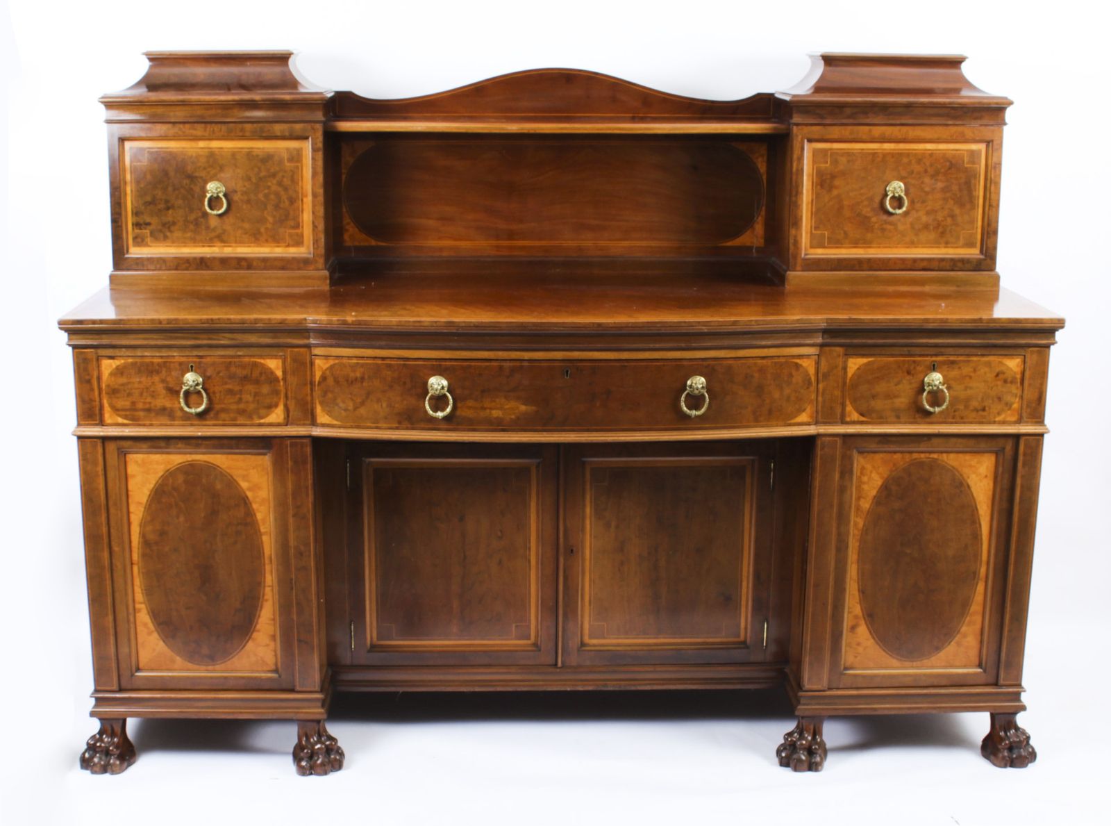 Edwardian Sheraton Revival Mahogany Sideboard  19th C