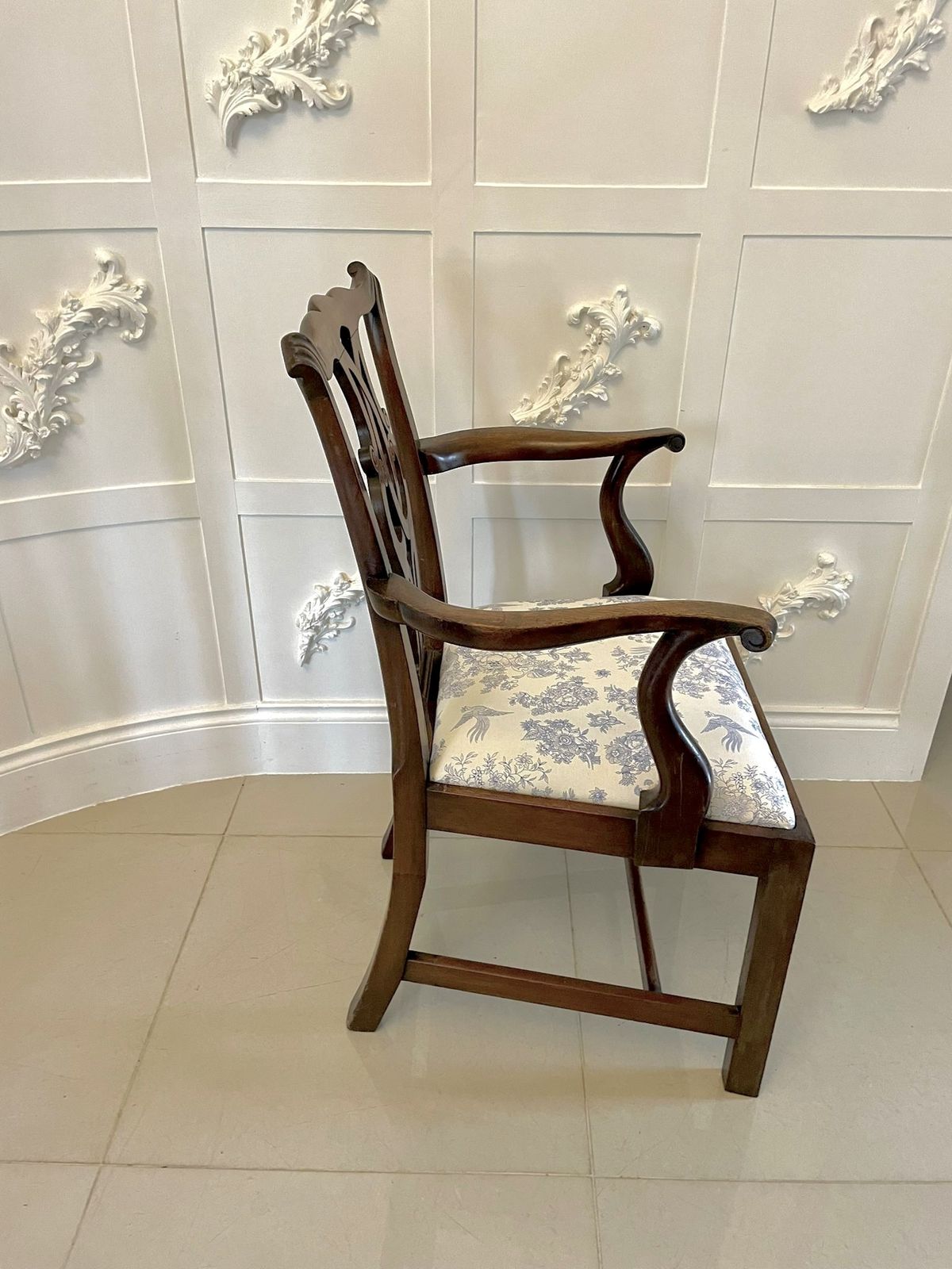 Antique Mahogany 19th Century Desk Chair photo vintage