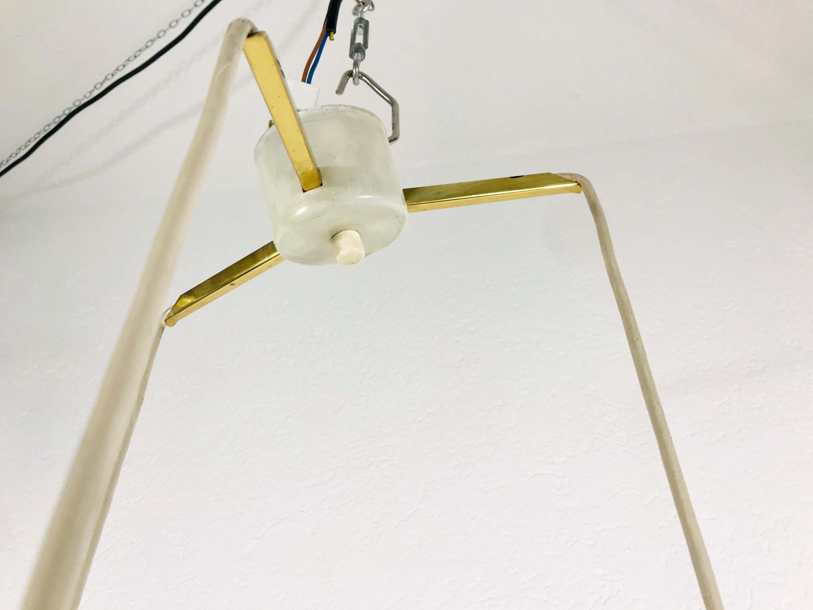 Doria Midcentury Crystal Ice Glass Cascade Pendant Lamp, Germany, 1960s photo vinterior