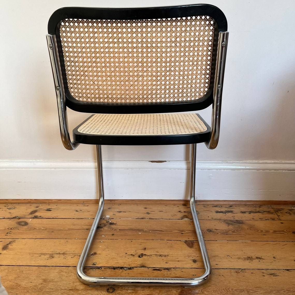 Cesca Black And Chrome Chair With Cane Seat & Back photo 550.0