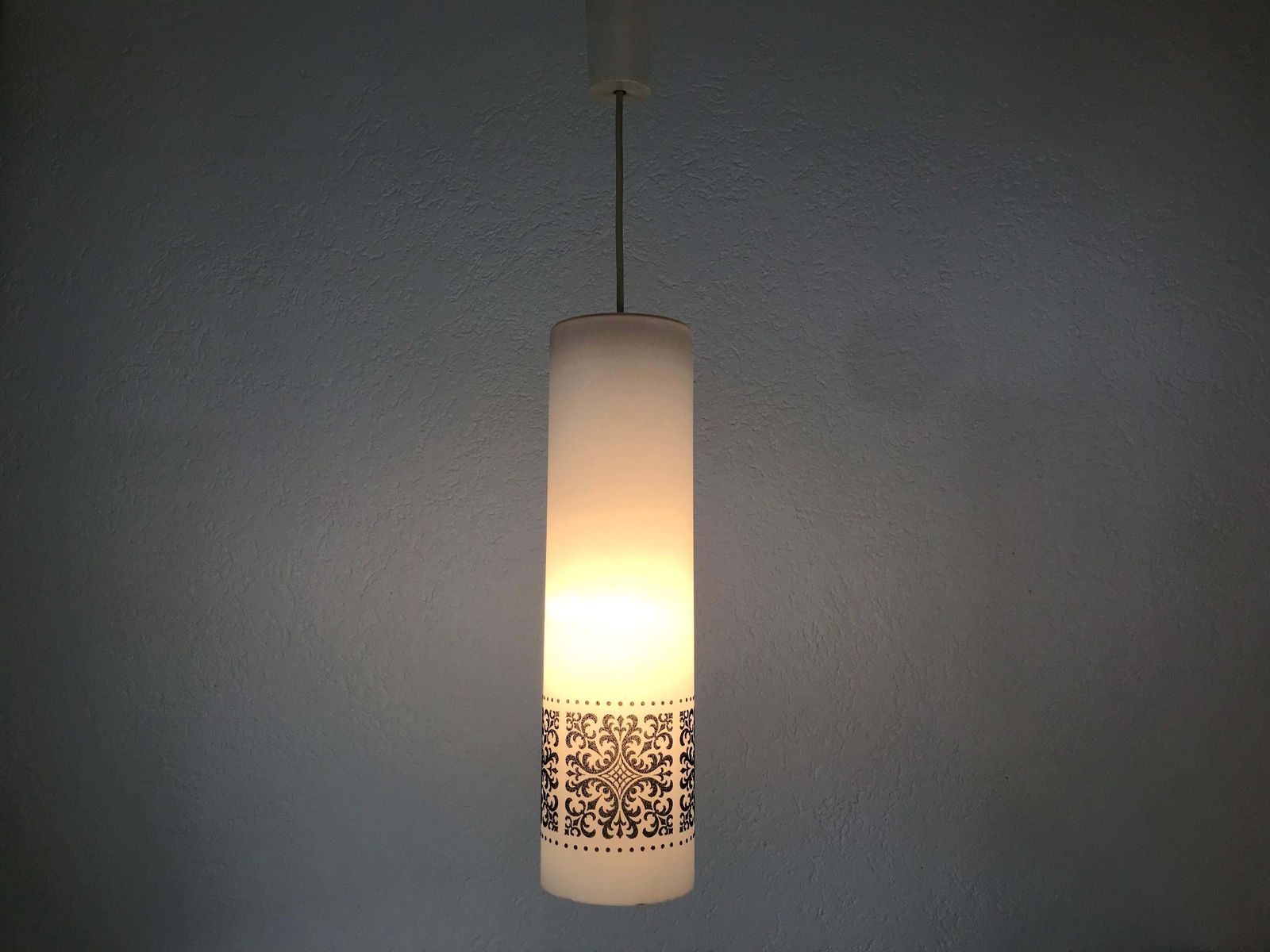 photo furniture Set Of 3 Rare Opaline Glass Pendant Lamps By Glashütte Limburg, 1960s
