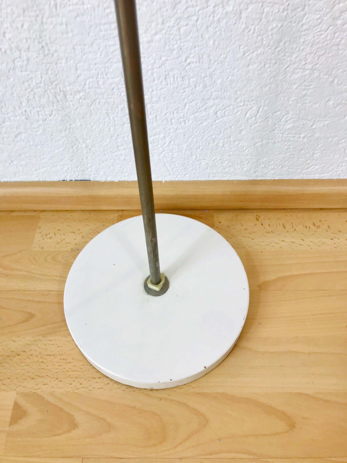 Midcentury White Floor Lamp In The Style Of Joe Colombo, 1960s photo for sale