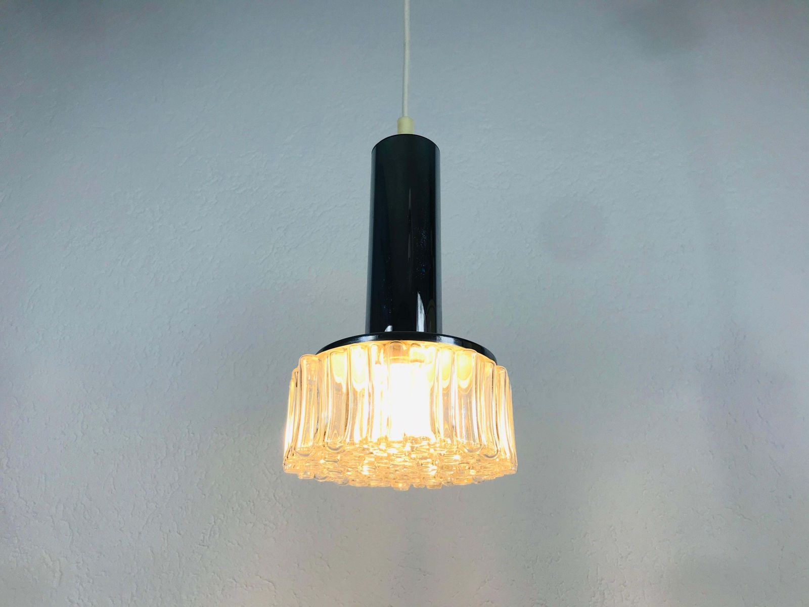 Staff Chrome And Bubble Glass Hanging Lamp, 1970s, Germany photo Lighting