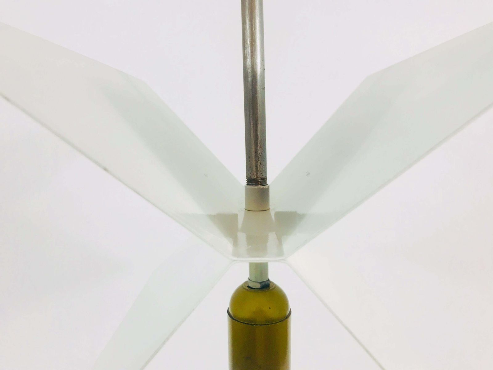 photo furniture White Metal Italian Space Age Chandelier‚ X Shape’, 1960s, Italy