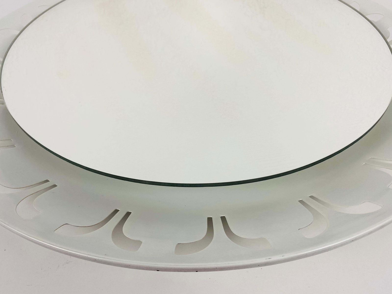 Rare Midcentury Metal Illuminated Mirror By Hillebrand, Germany, 1950s photo for sale